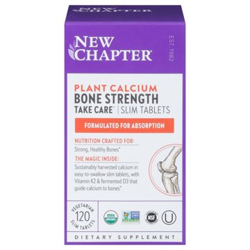 New Chapter Plant Calcium Bone Strength Take Care Slim Tablets, 120 ct