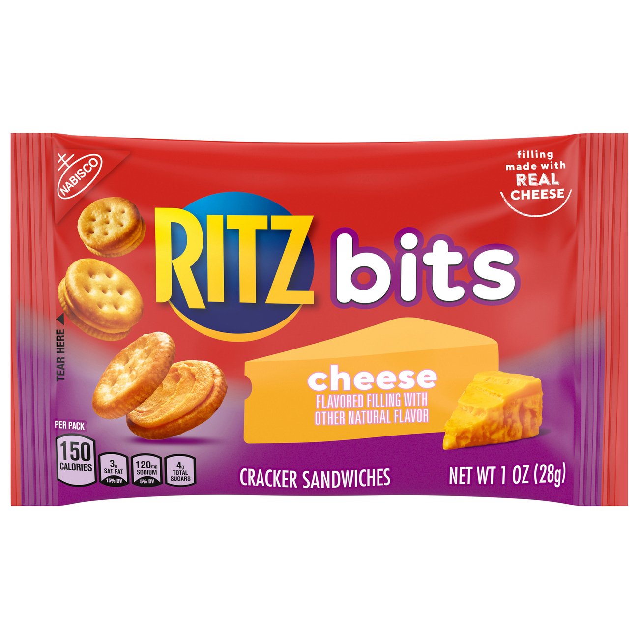 Nabisco Ritz Bits Cheese Cracker Sandwiches - Shop Crackers ...