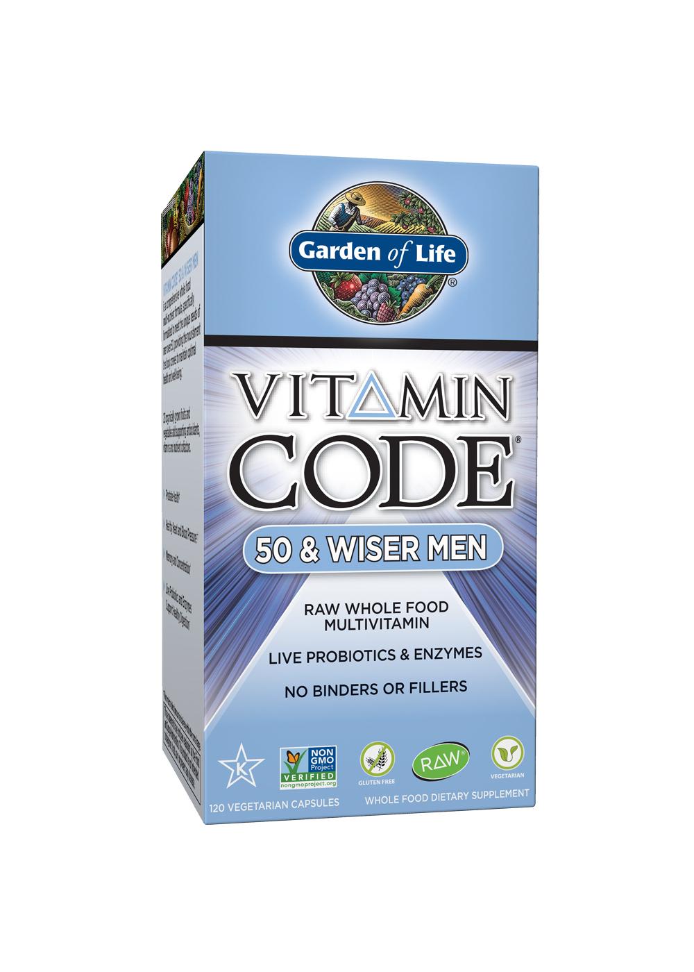 Garden of Life Vitamin Code 50 & Wiser Men Multivitamin Capsules; image 1 of 2