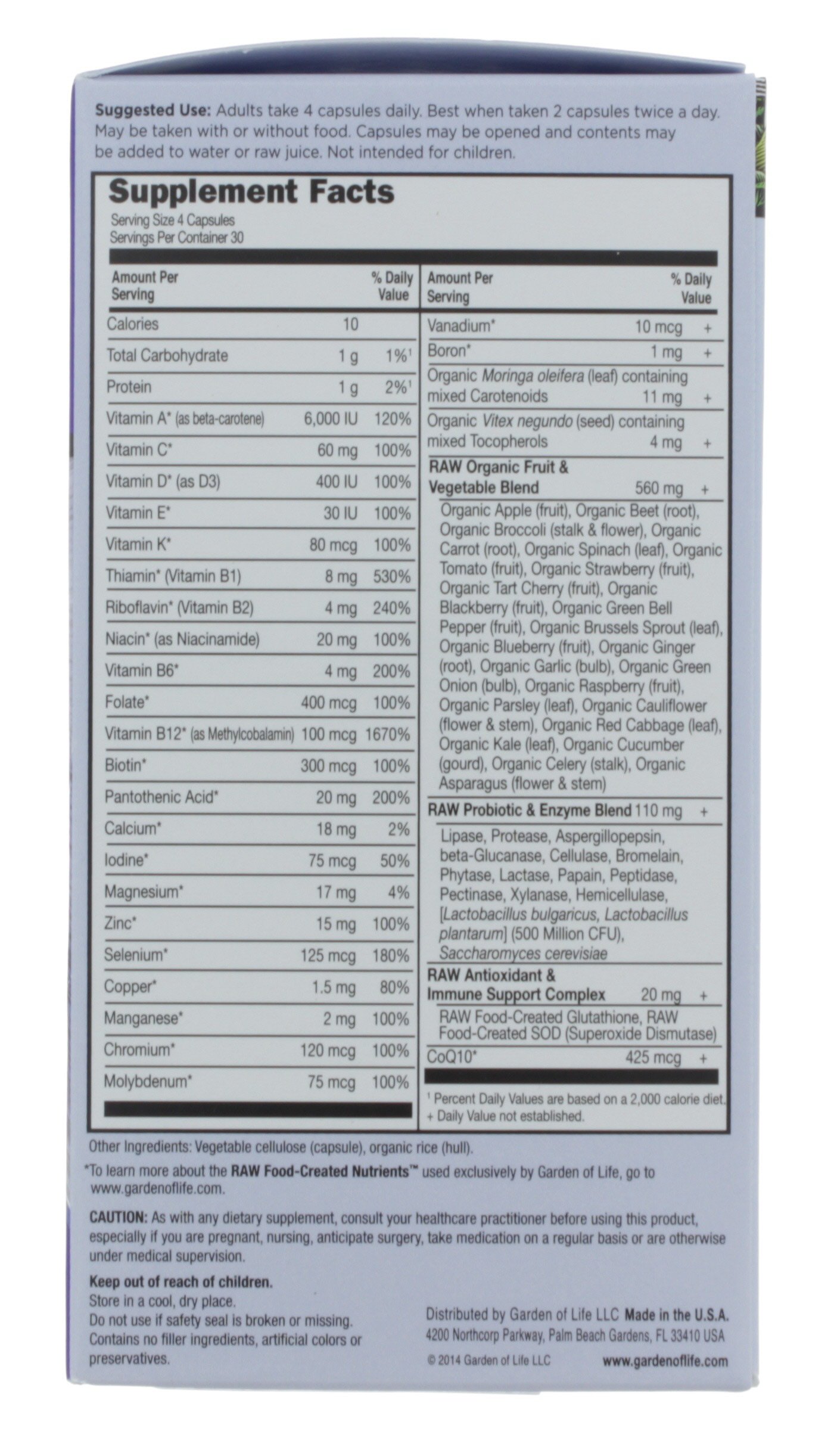 Garden of Life Vitamin Code Men's Multivitamin Capsules - Shop  Multivitamins at H-E-B