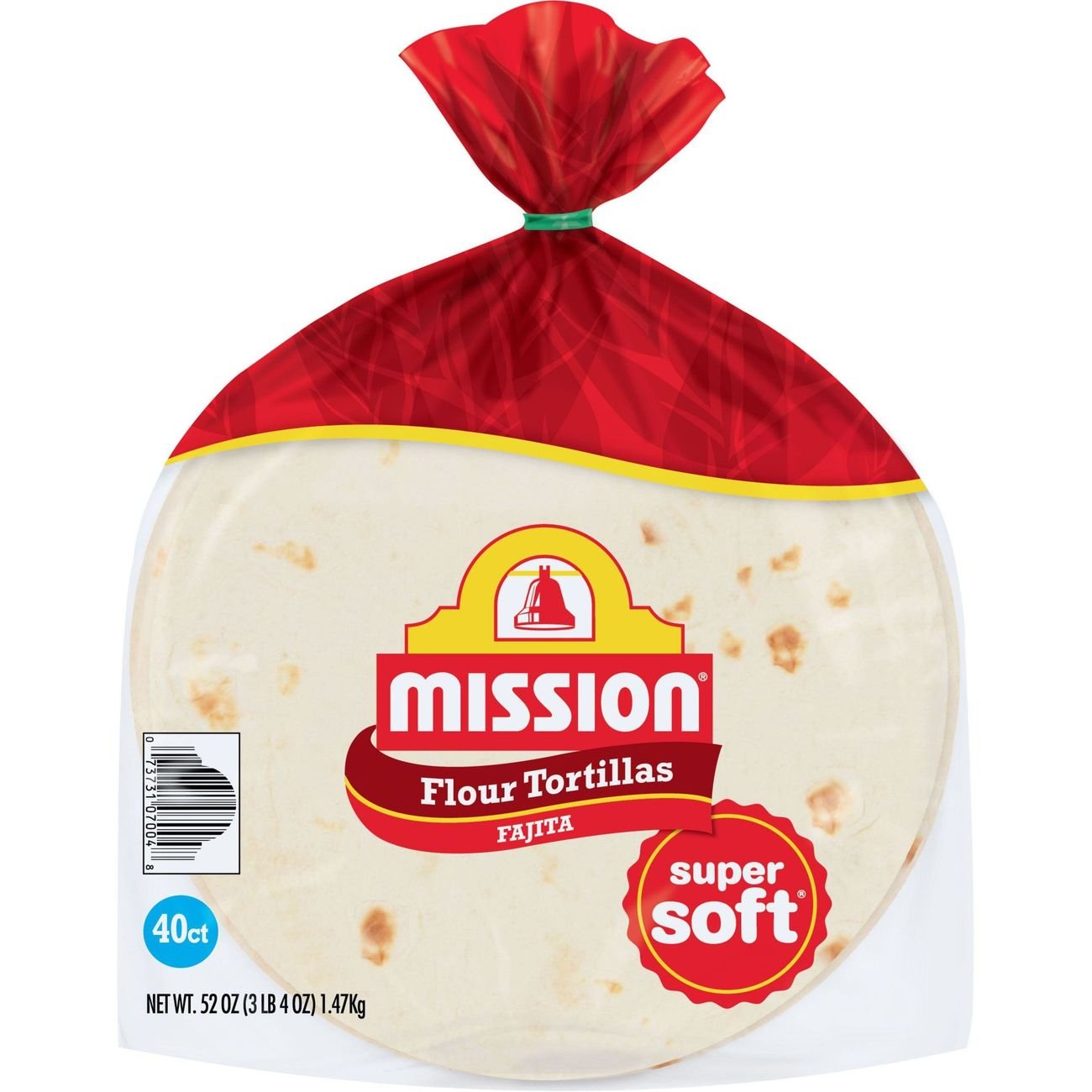 Mission Super Soft Flour Tortillas, Fajita Size, 40 ct