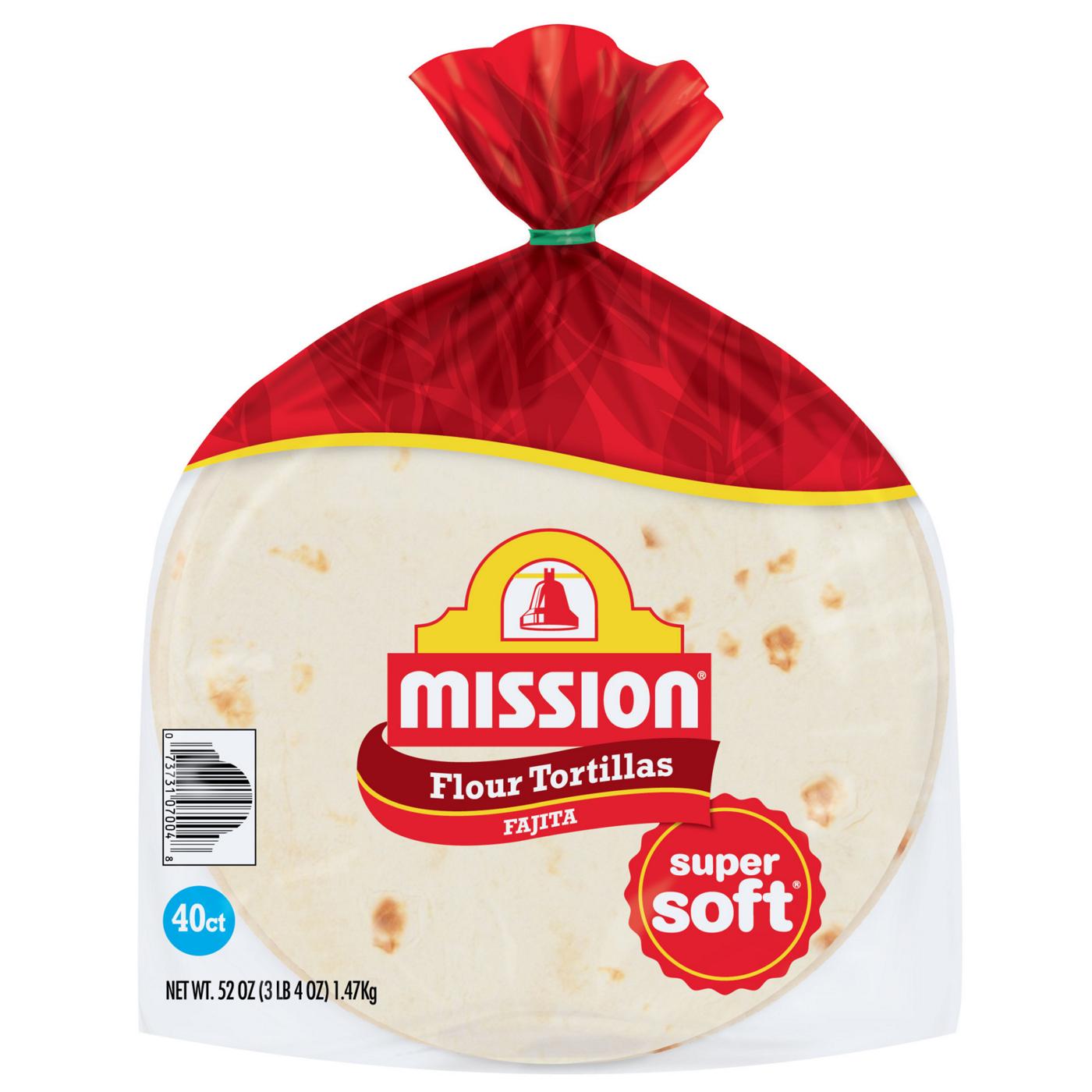 Mission Super Soft Fajita Flour Tortillas 40 Count; image 1 of 3