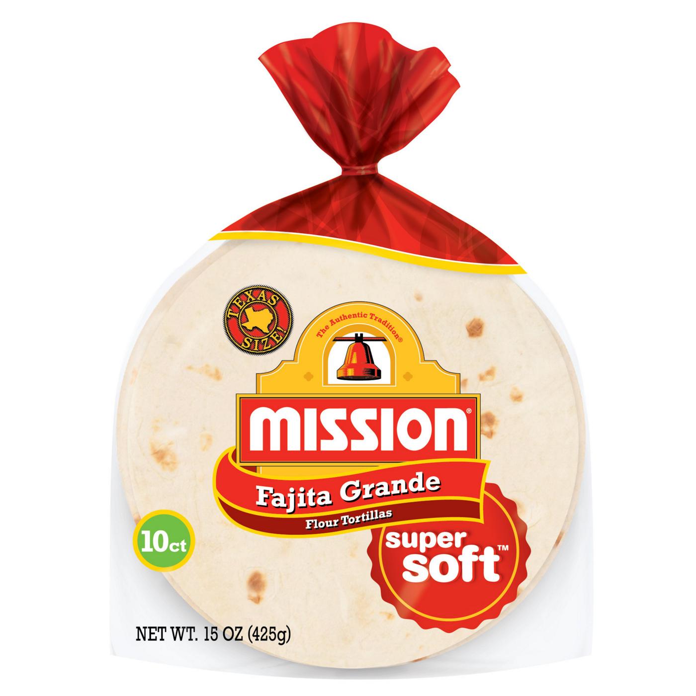 Mission Super Soft Fajita Grande Flour Tortillas 10 Count; image 1 of 5