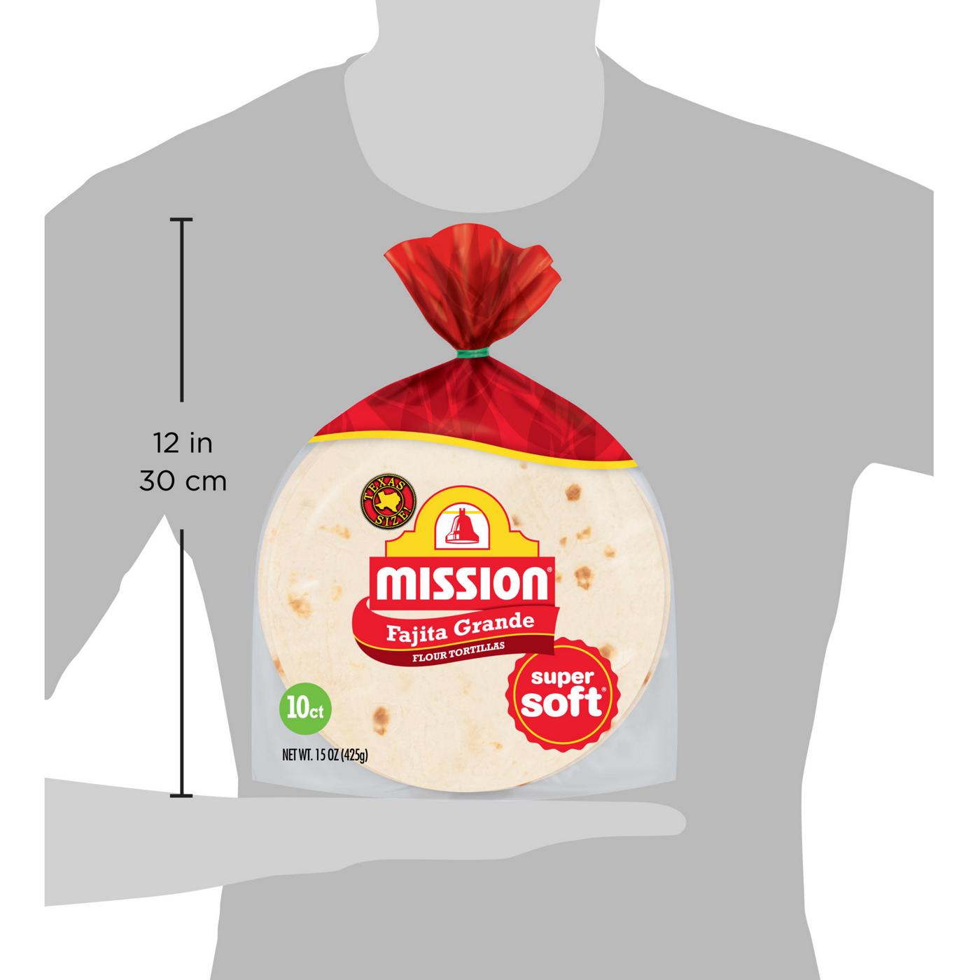Mission Super Soft Flour Tortillas, Fajita Grande Size; image 2 of 3