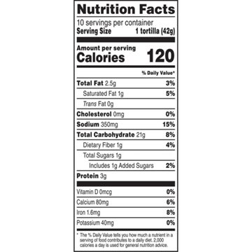 Mission Super Soft Flour Tortillas, Fajita Grande Size, 10 ct