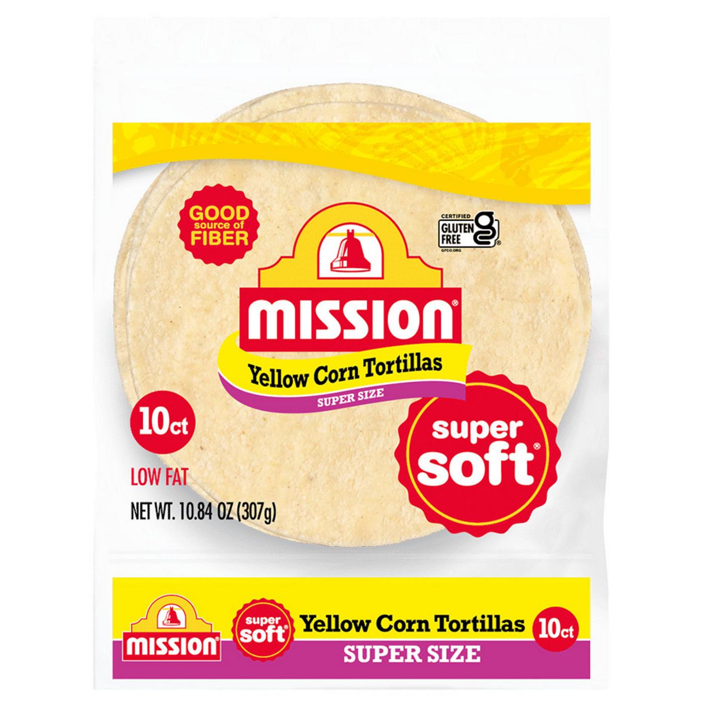 Mission Super Soft Super Size Yellow Corn Tortillas 10 Count; image 1 of 7