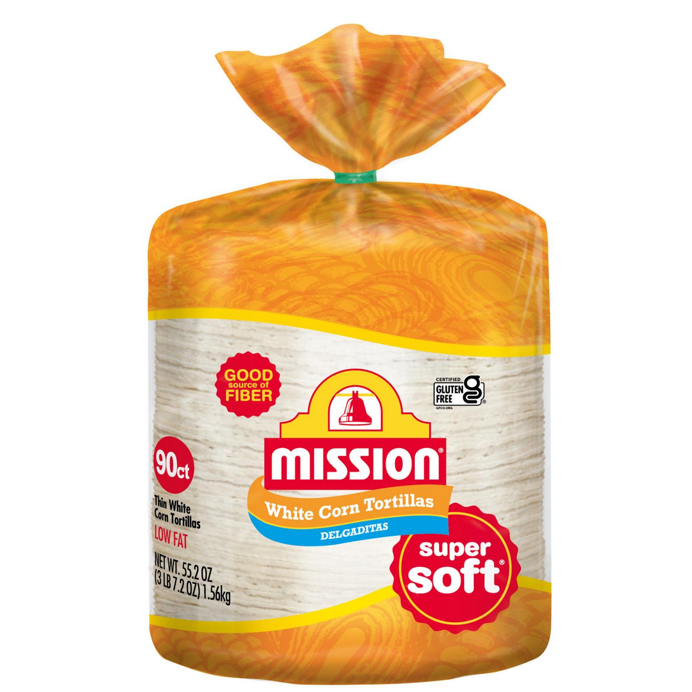 Mission Super Soft Thin White Corn Tortillas 90 Count; image 1 of 2