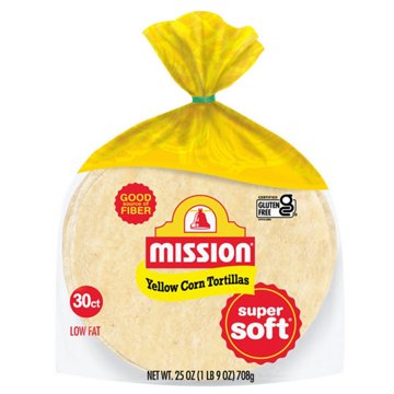 Mission Super Soft Yellow Corn Tortillas, 30 ct