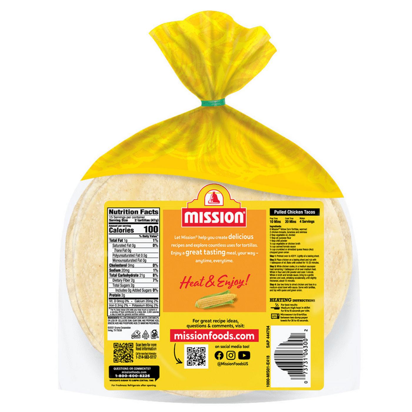 Mission Super Soft Yellow Corn Tortillas 30 Count; image 4 of 5