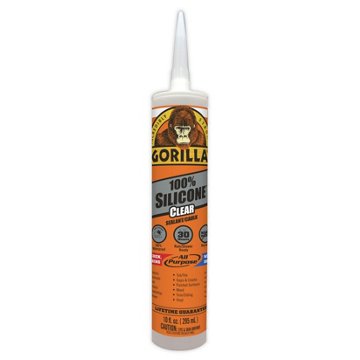 Gorilla 100% Silicone Clear Sealant, 2.8 oz