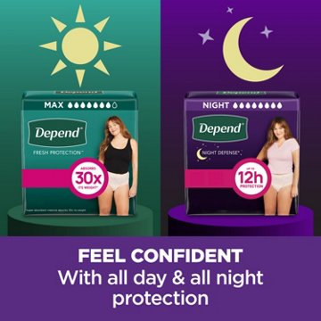 Depend Night Defense Adult Incontinence Overnight Underwear - Large, 14 ct