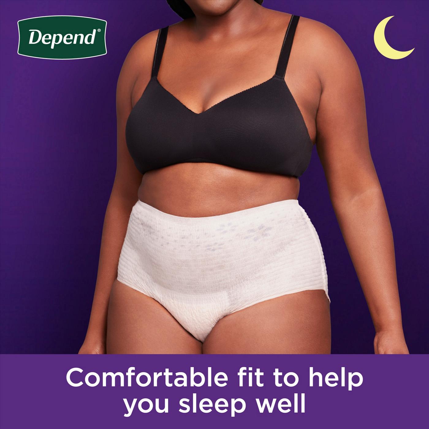 Depend Night Defense Adult Incontinence Overnight Underwear - Large; image 7 of 7