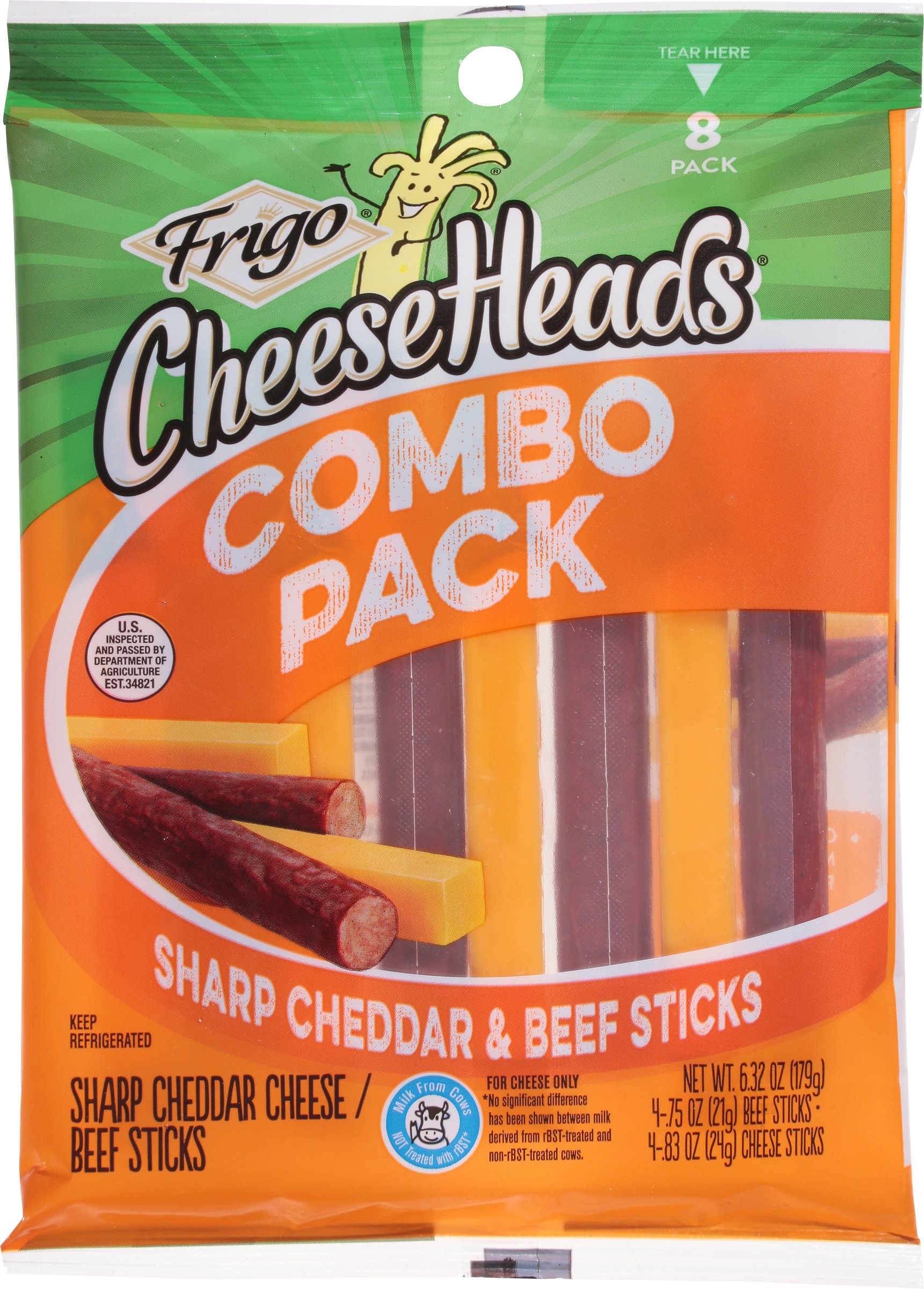 Frigo Cheeseheads Combo Pack Sharp Cheddar & Beef Sticks, 8 ct Shop