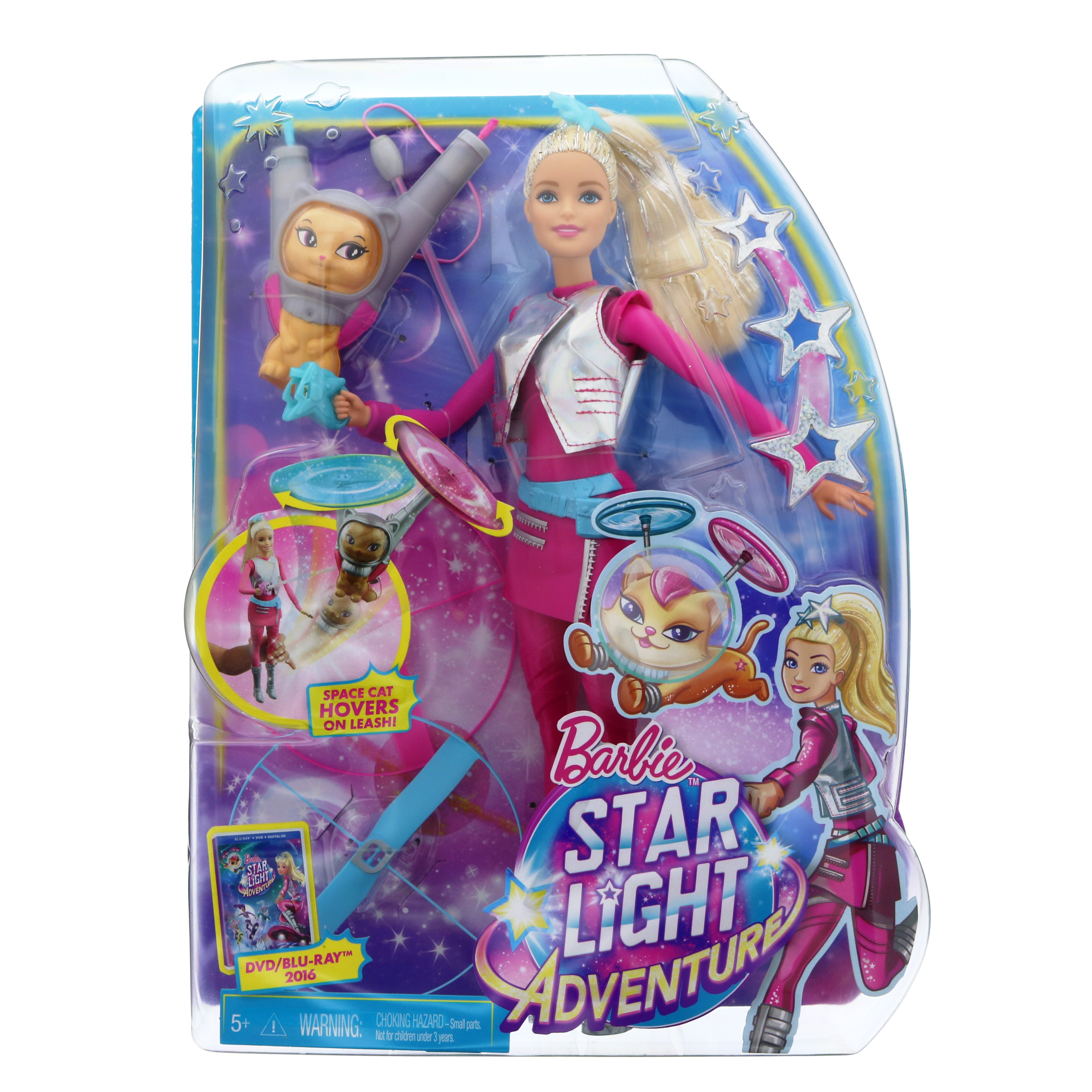 Barbie Star Light Adventure Doll Flying Cat Shop Action Figures 