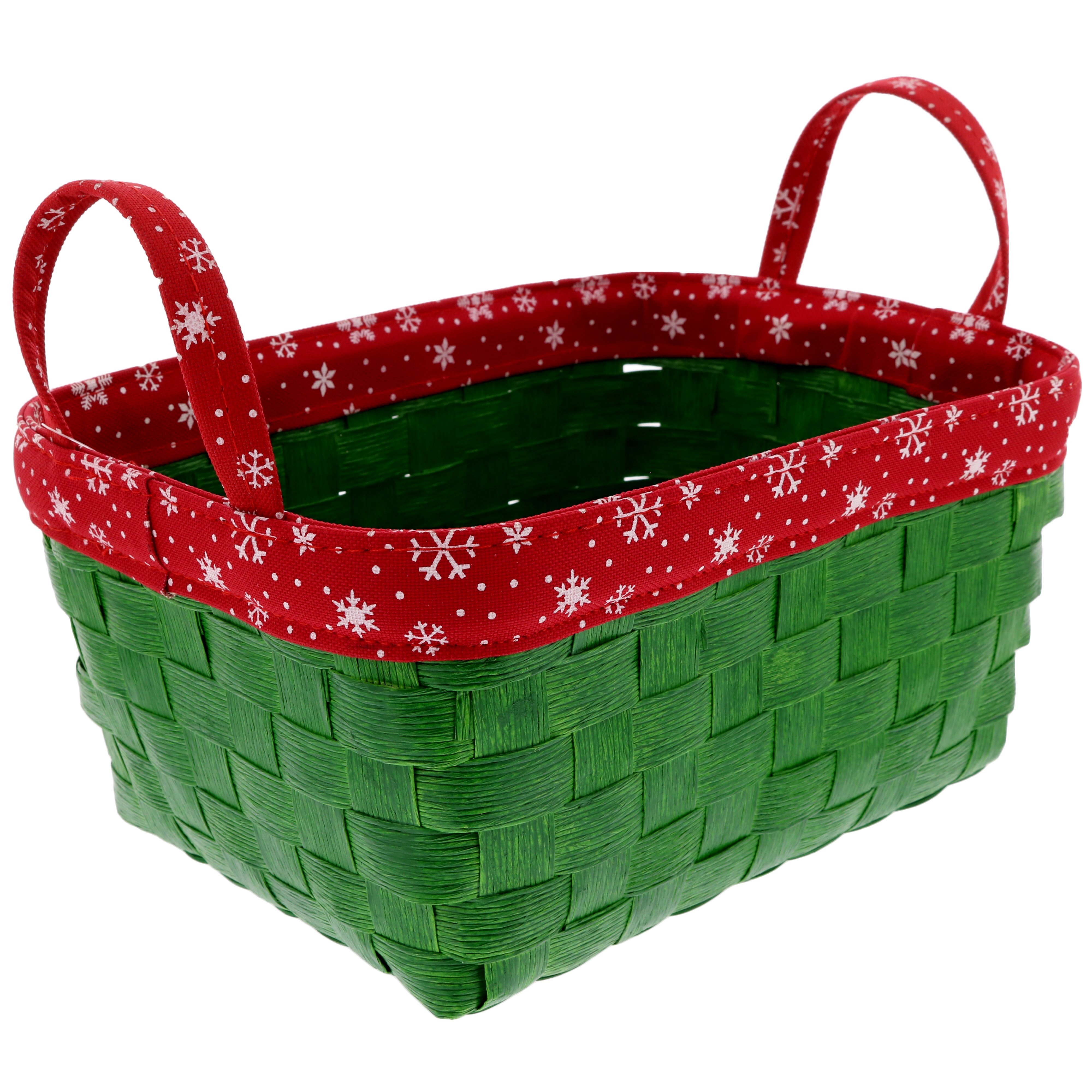Holiday Market Medium Snowflake Rim Basket, Assorted Colors - Shop Gift ...