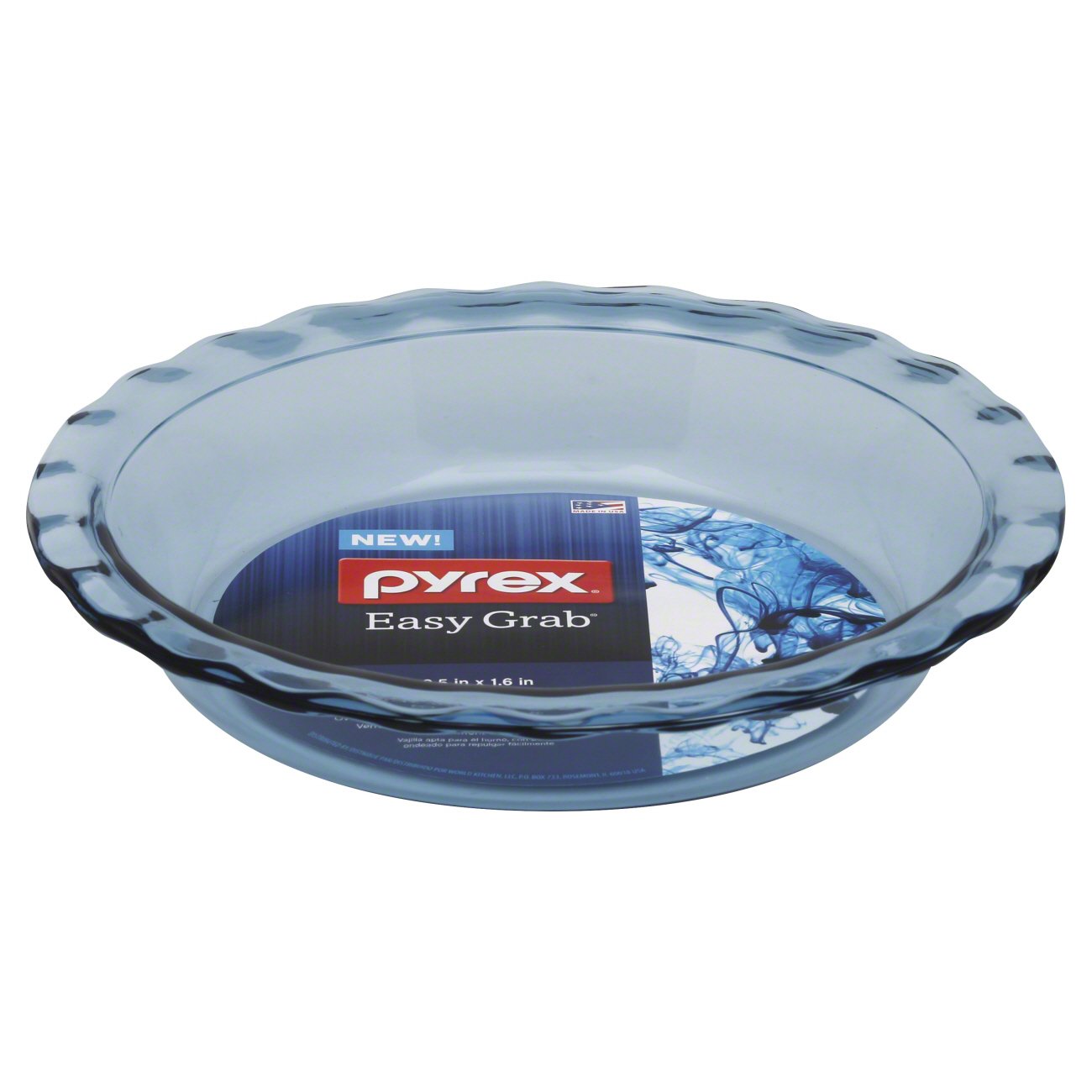 Pyrex Easy Grab Pie Plate Atlantic Blue Shop Bakeware at HEB