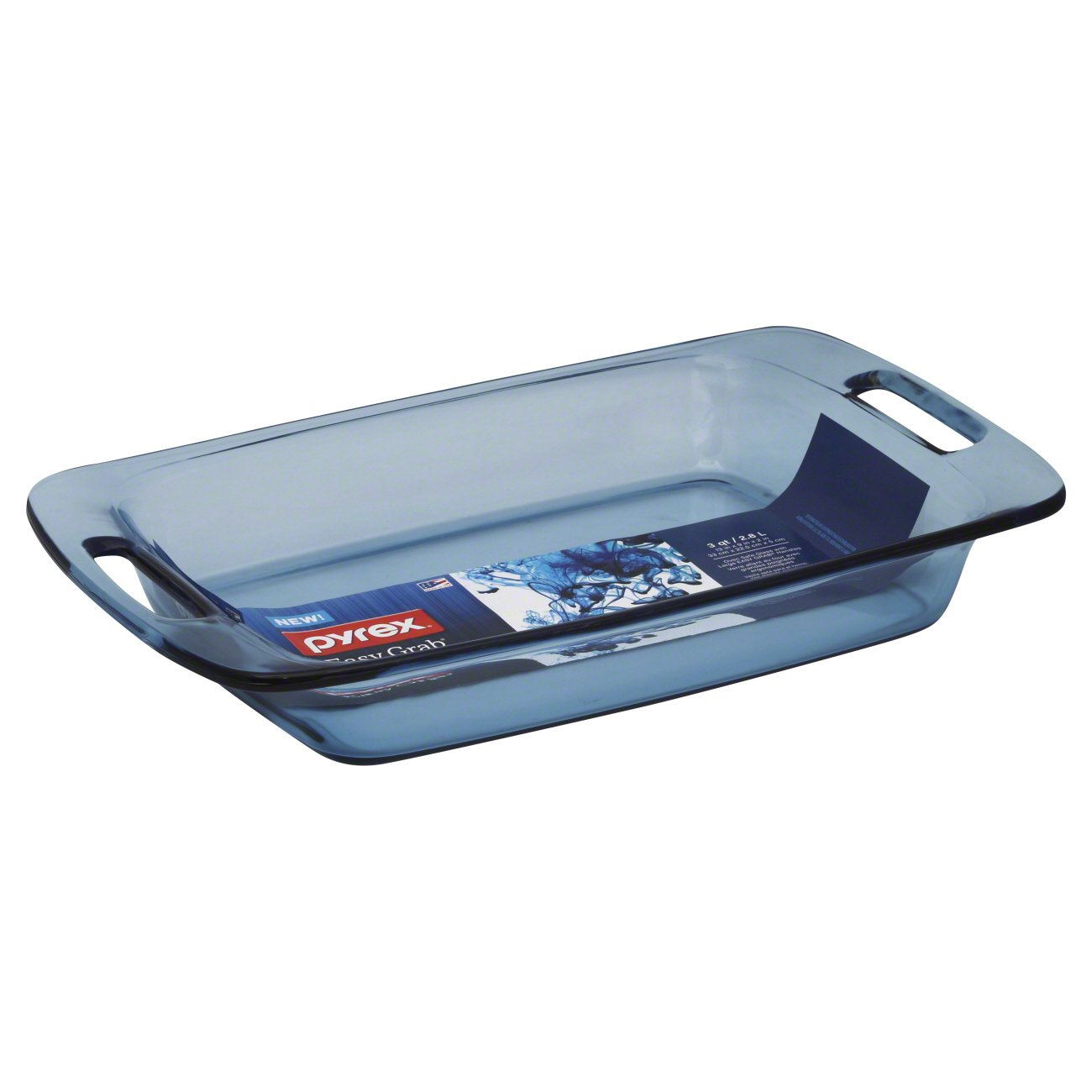 Pyrex Easy Grab Oblong Baking Dish Atlantic Blue Shop Pans & Dishes at HEB