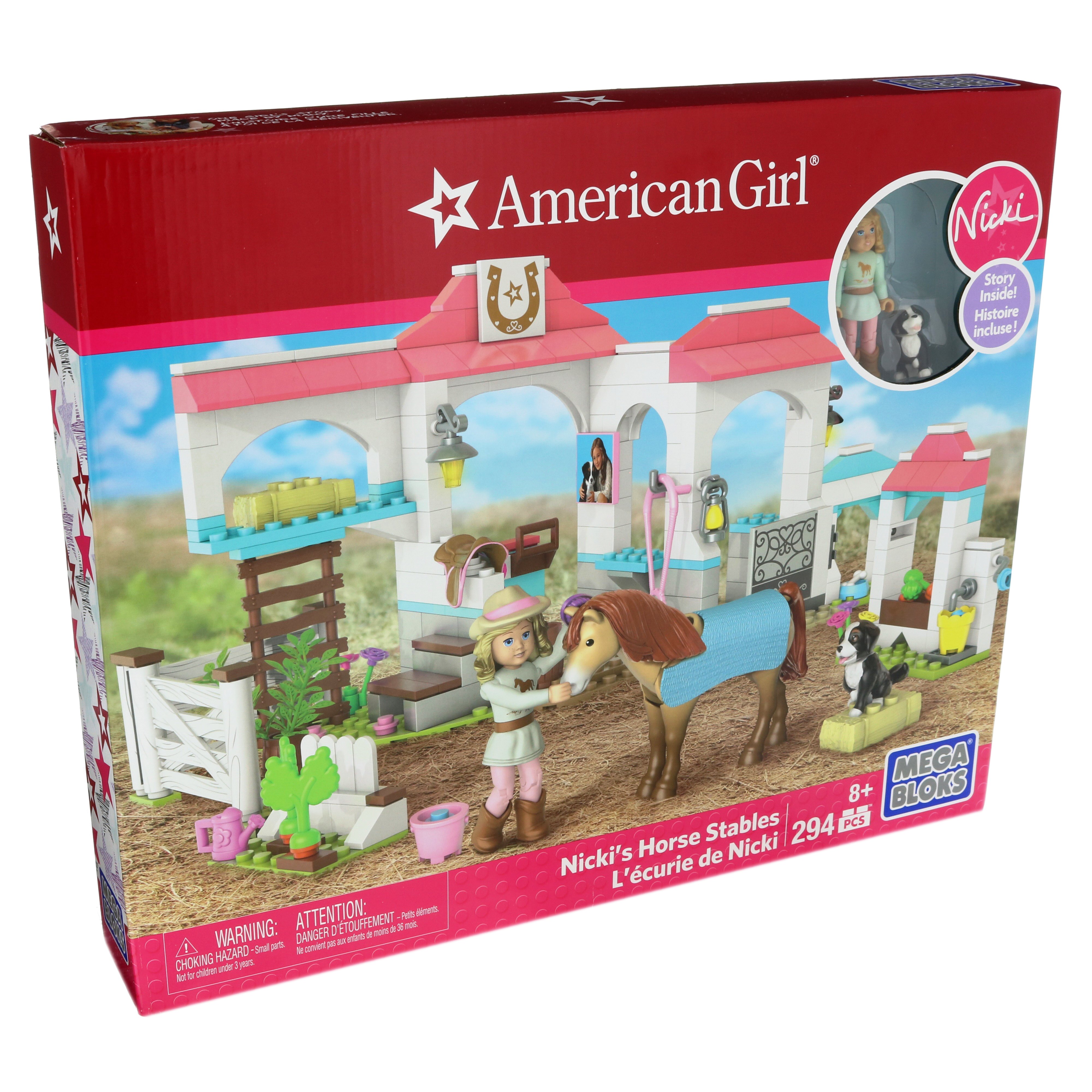 mega bloks american girl nicki's horse stables