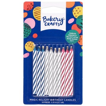 Bakery Crafts Magic Relight Birthday Candles, 10 ct