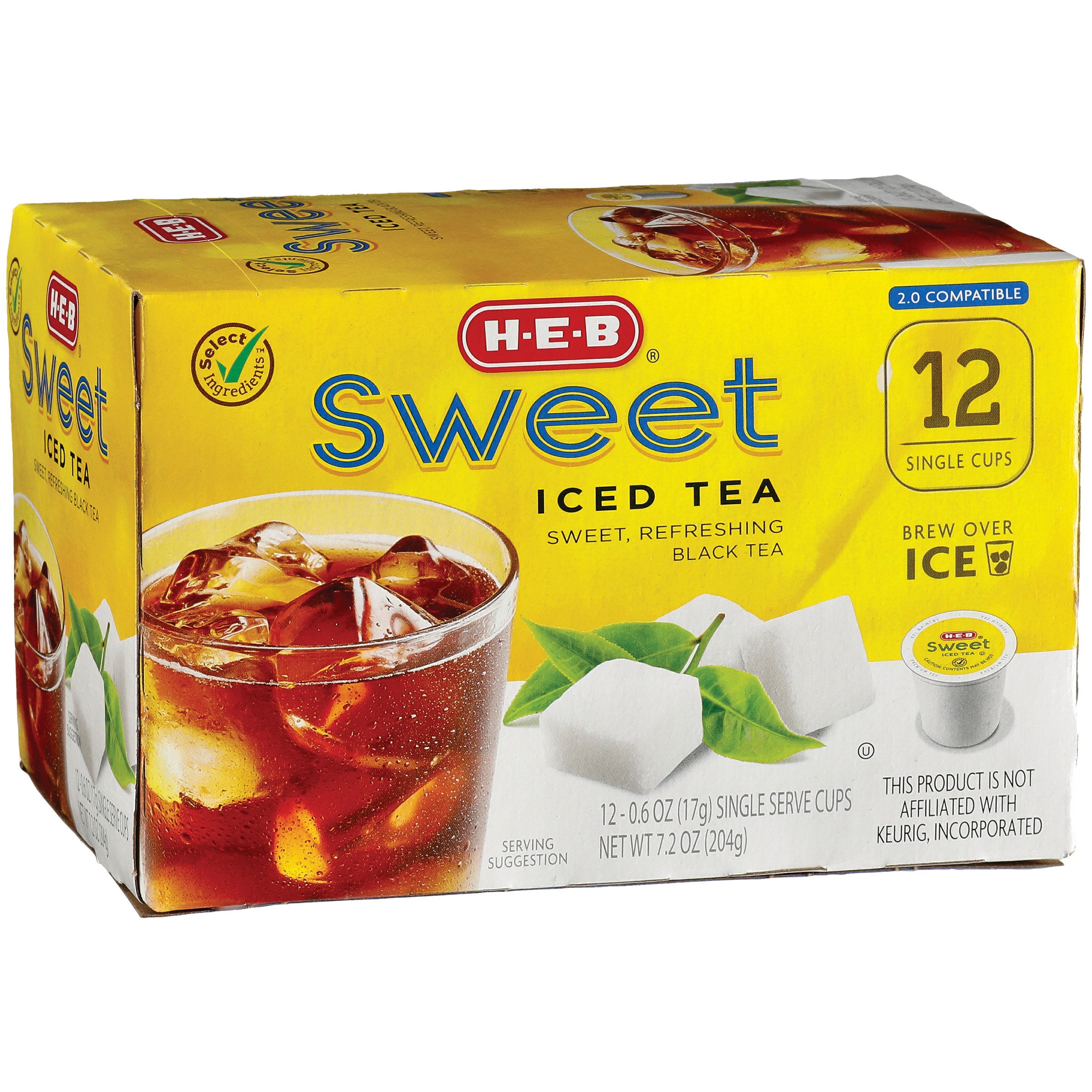 H-E-B Iced Tea Single Serve Cups - Sweet Tea, 12 ct