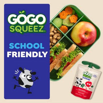 GoGo squeeZ yogurtZ Low Fat Strawberry Yogurt Snack Pouches