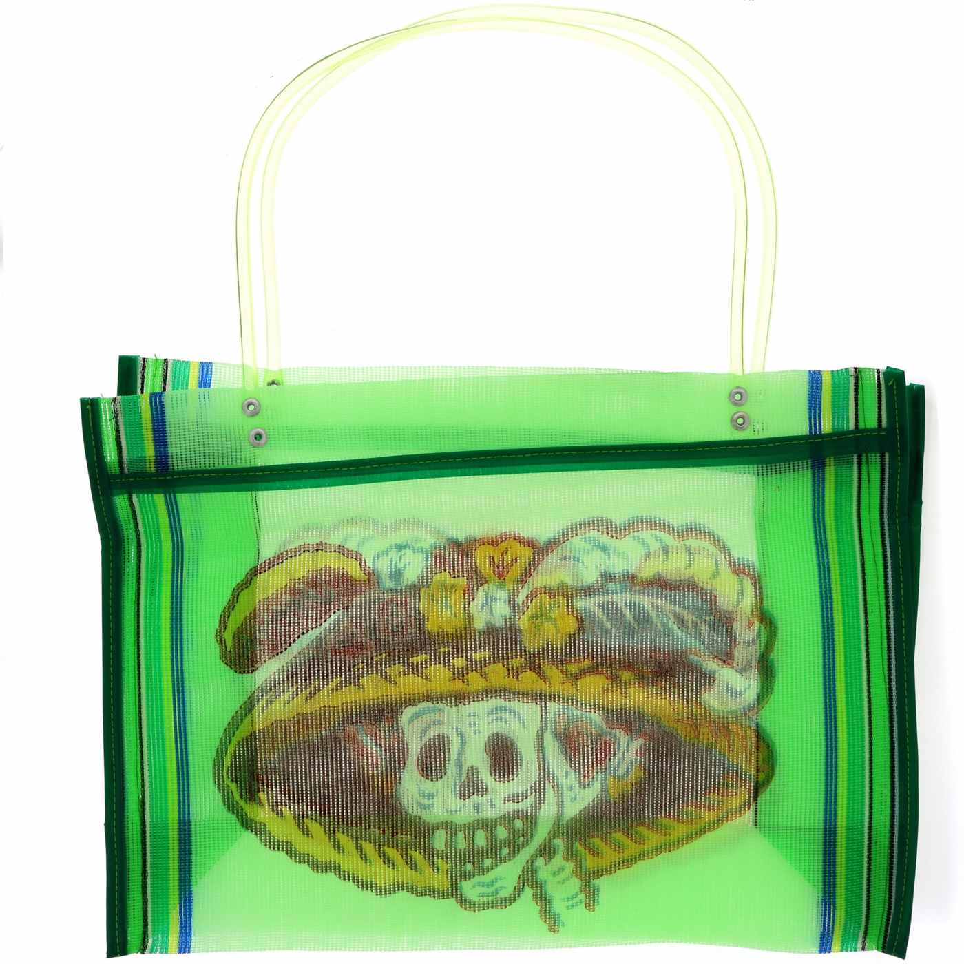 Blue Orange Pottery Day Of The Dead La Catrina Small Mesh Bag, Assorted Colors; image 1 of 6