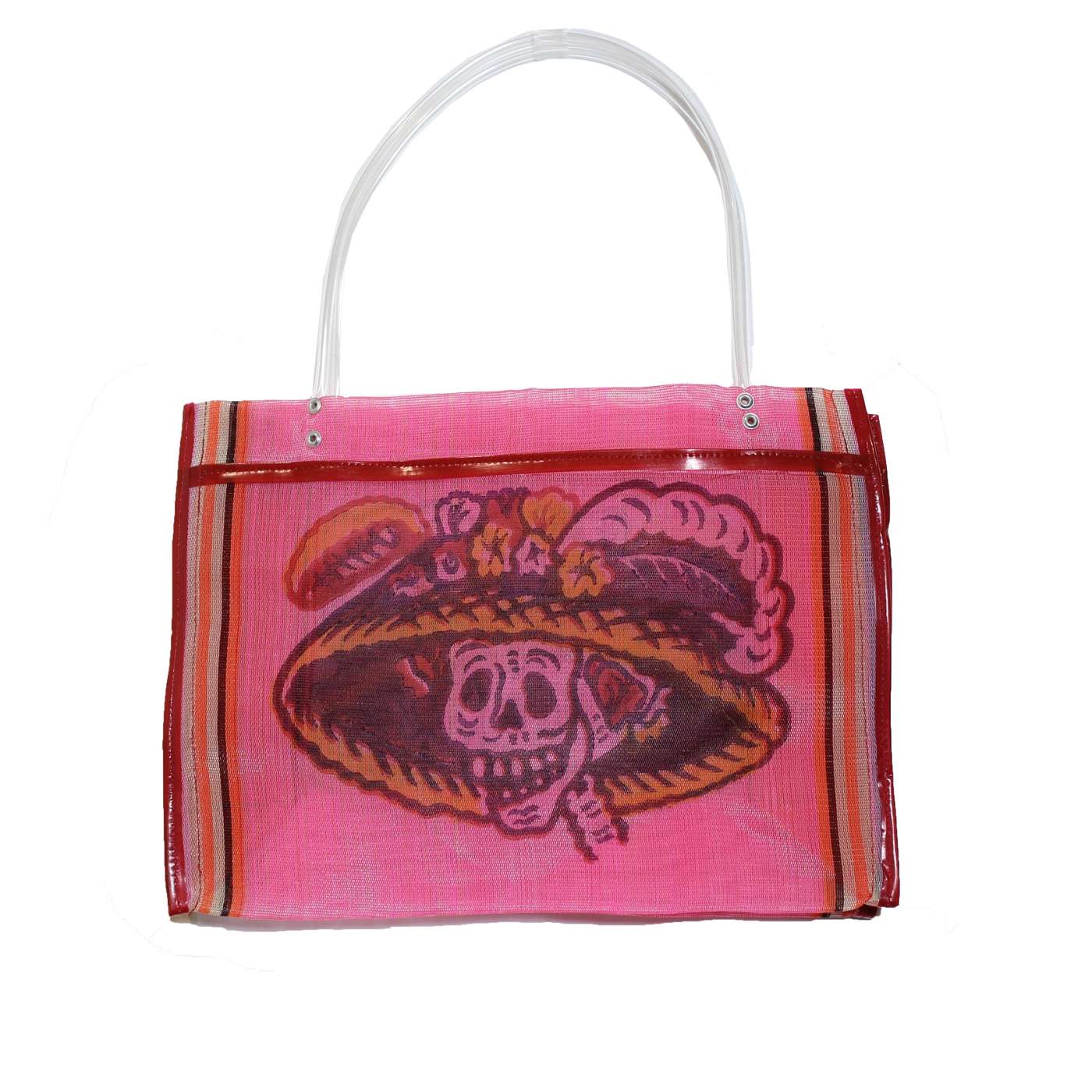 Blue Orange Pottery Day Of The Dead La Catrina Small Mesh Bag, Assorted Colors; image 2 of 6