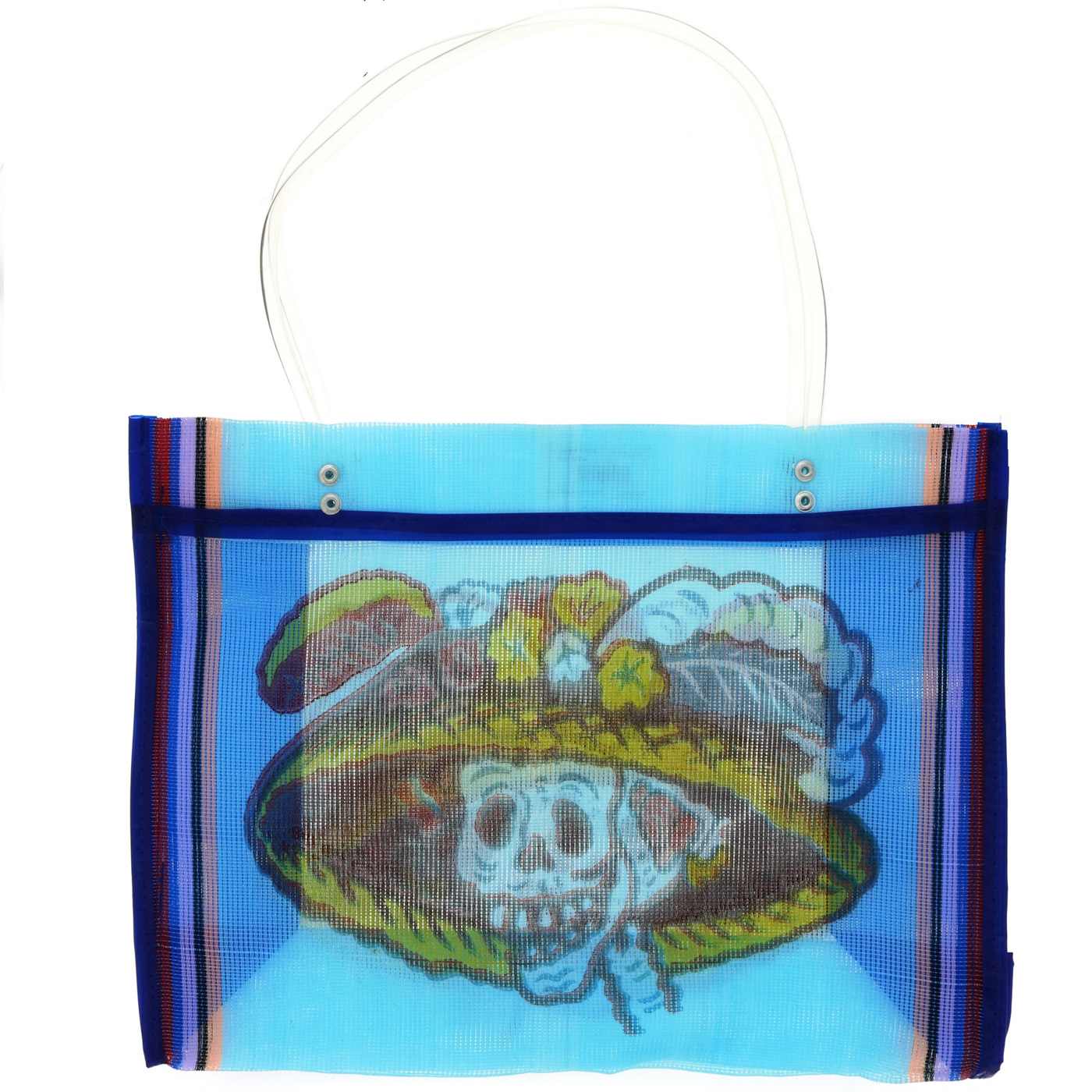 Blue Orange Pottery Day Of The Dead La Catrina Small Mesh Bag, Assorted Colors; image 5 of 6
