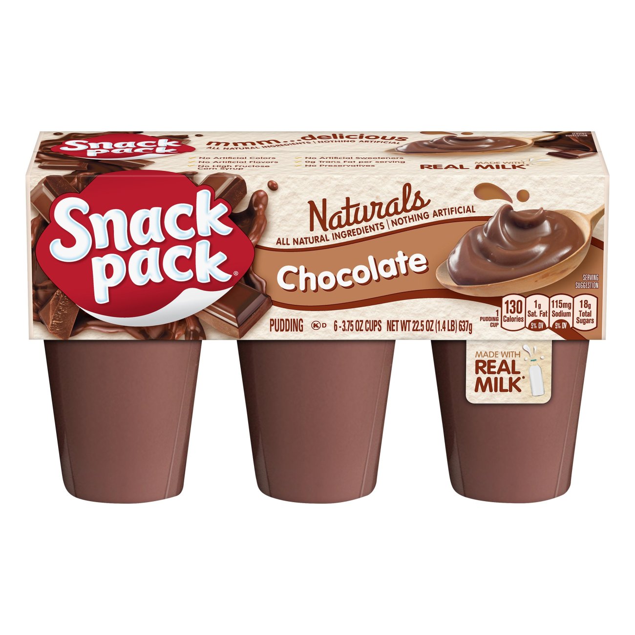 Hunt's Snack Pack Naturals Chocolate Pudding - Shop Pudding & Gelatin ...