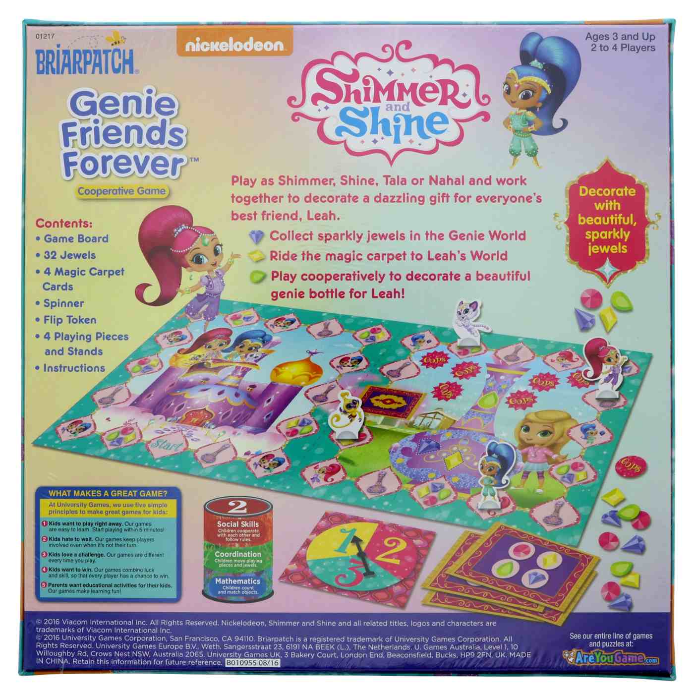 Briarpatch Shimmer & Shine Genie Friends Forever Game