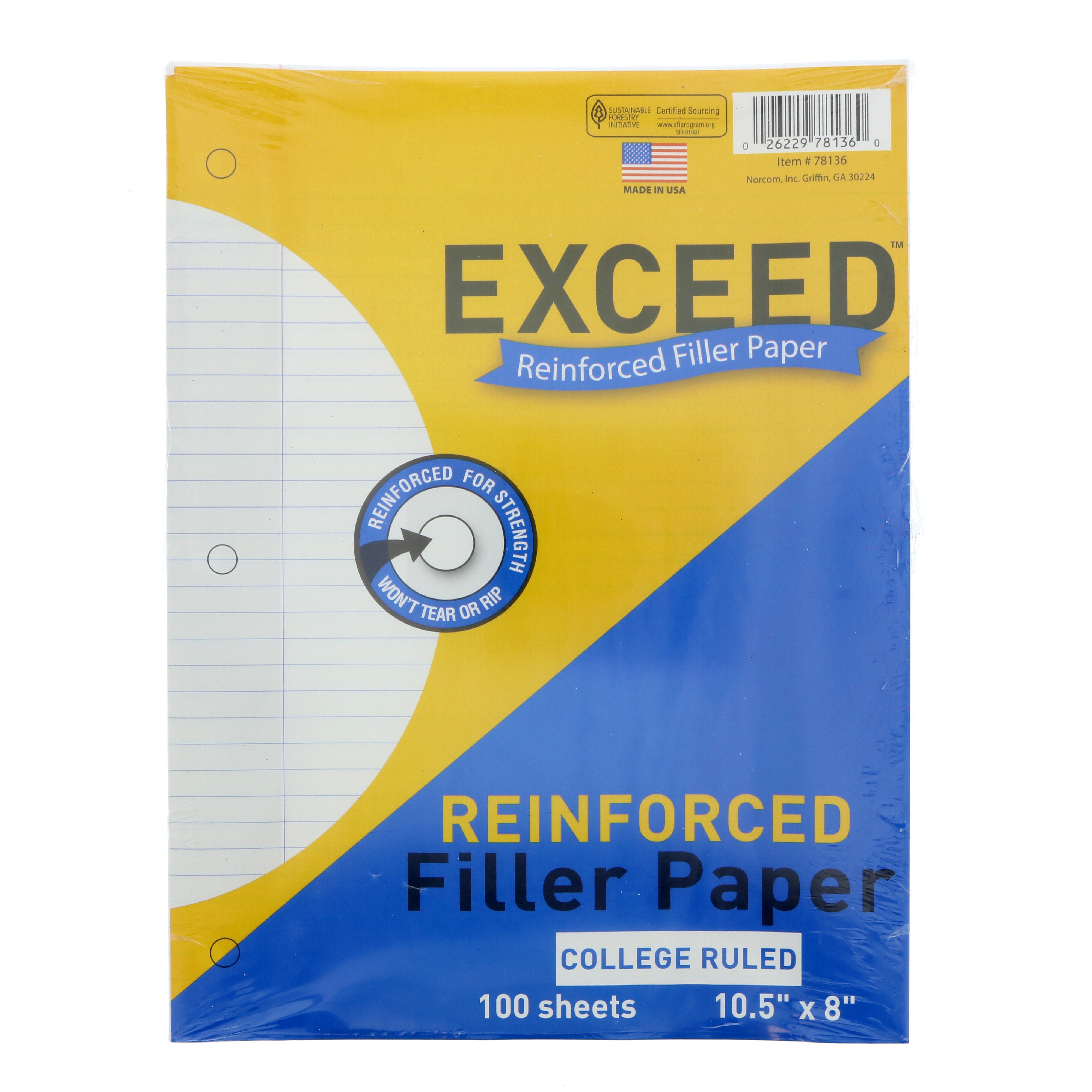 Exceed Reinforced Filler College Rule Shop Notebook paper at HEB