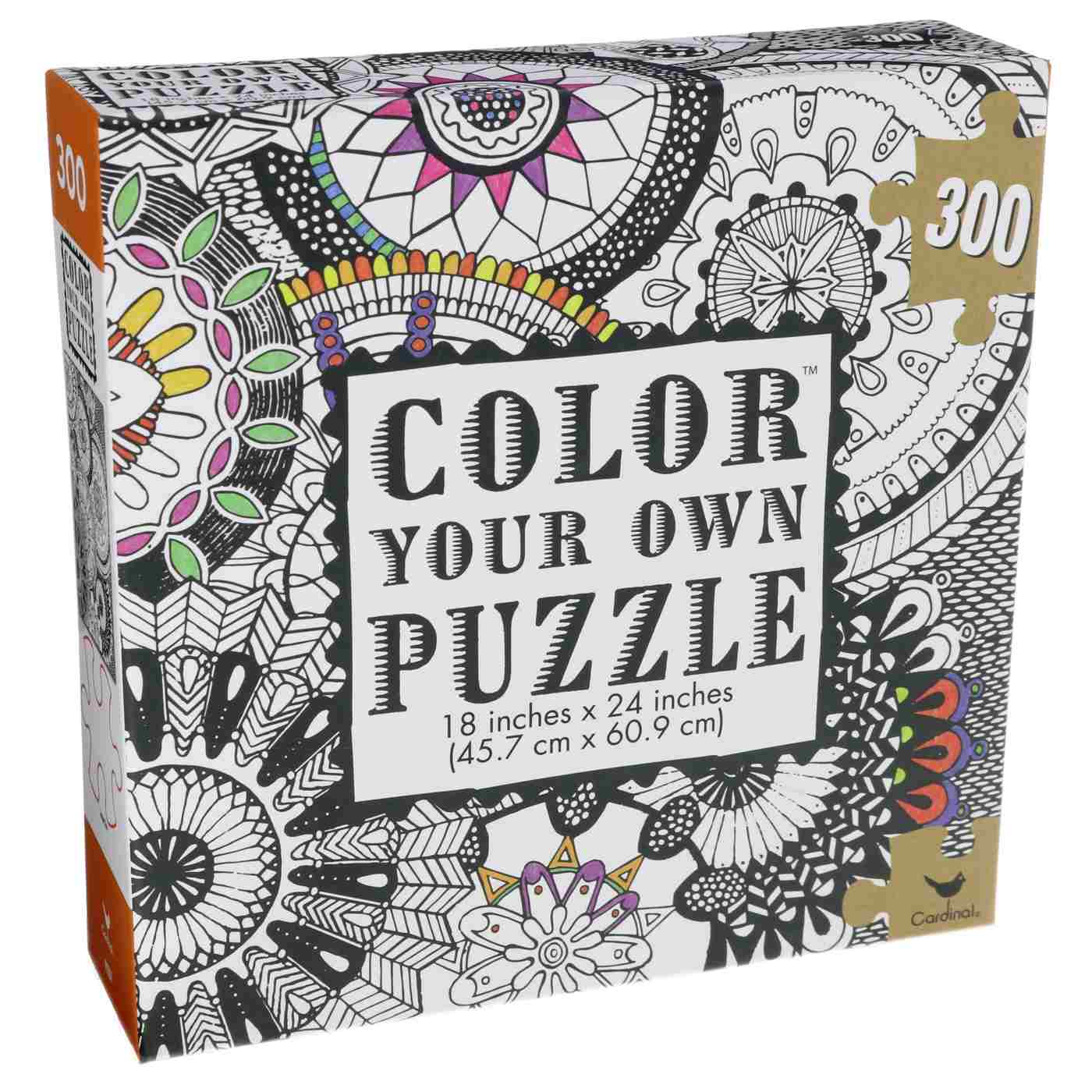 Cardinal Industries 300 Piece Color Your Own Puzzle, Assorted Designs; image 1 of 3