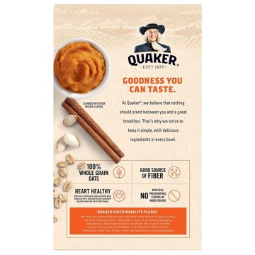 Quaker Pumpkin Spice Instant Oatmeal, 8 ct