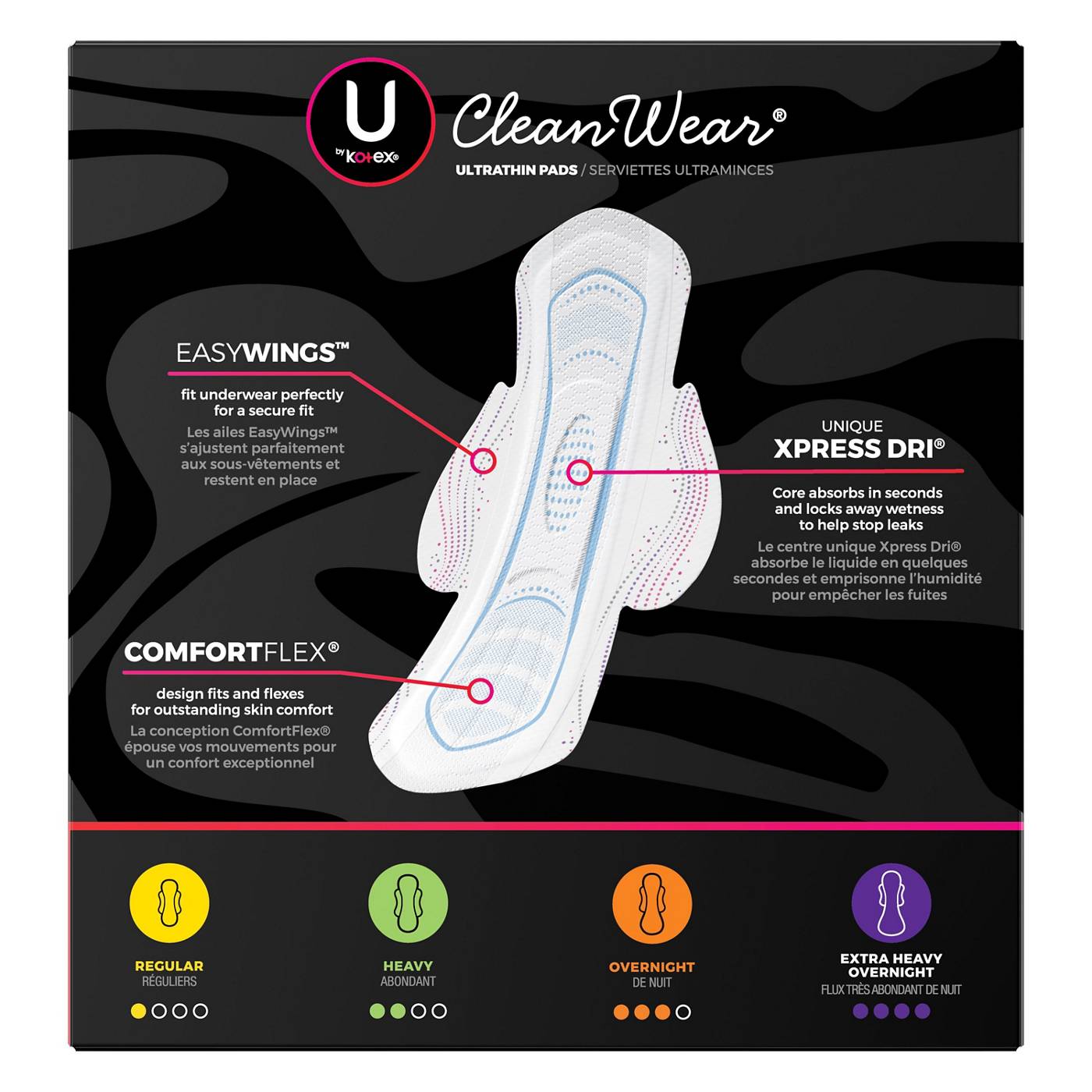 U By Kotex CleanWear Ultra Thin Regular Feminine Pads with Wings Shop