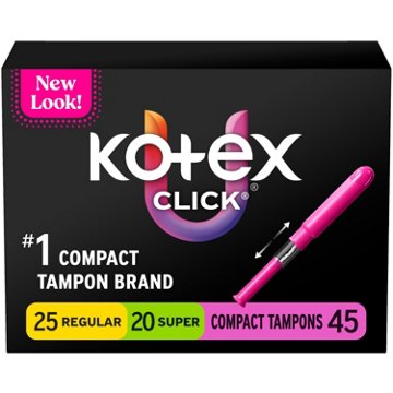 U By Kotex Click Multipack Compact Tampons, 45 ct