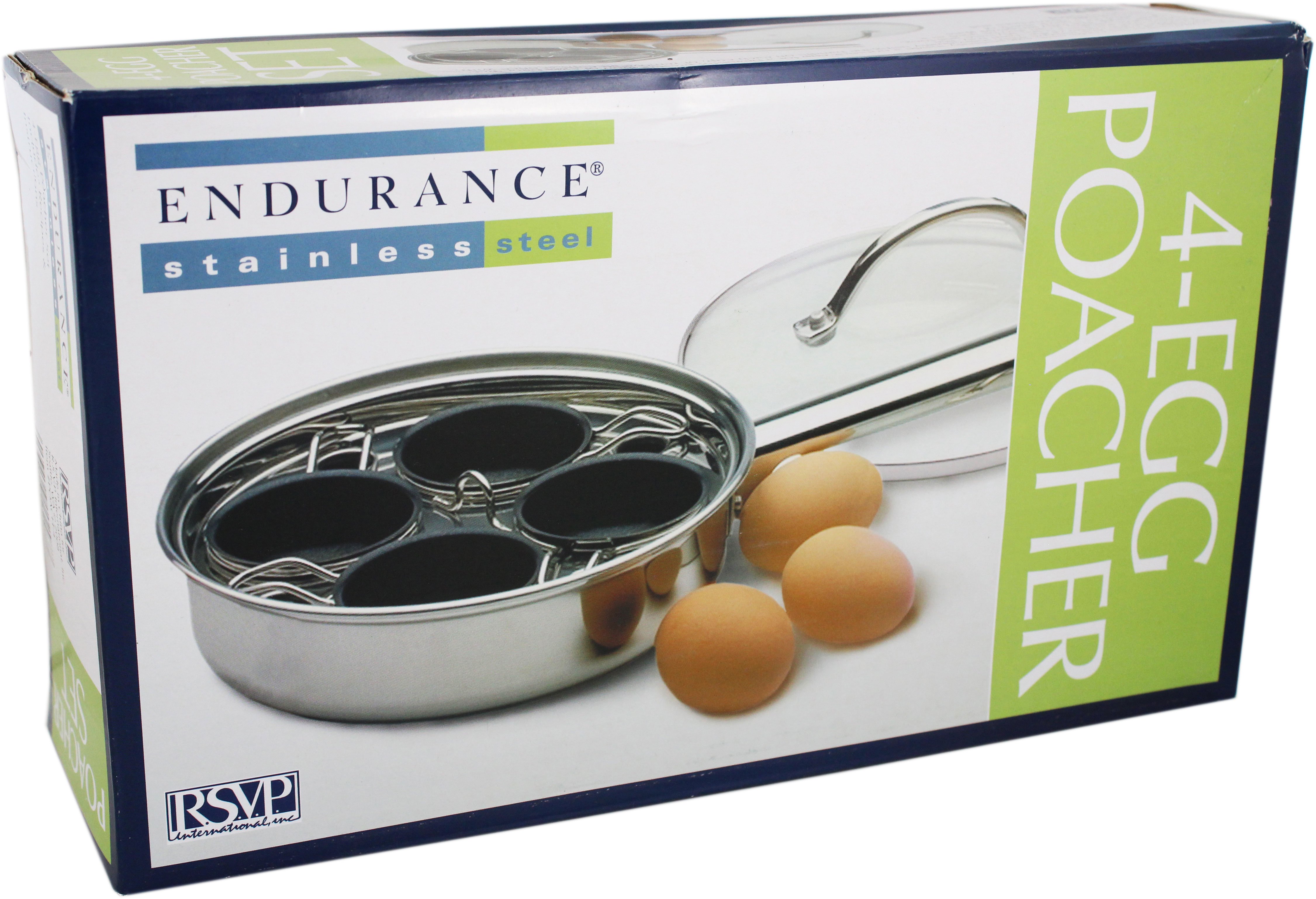 Endurance Nonstick 4 Egg Stainless Steel Poacher Set Shop Kitchen