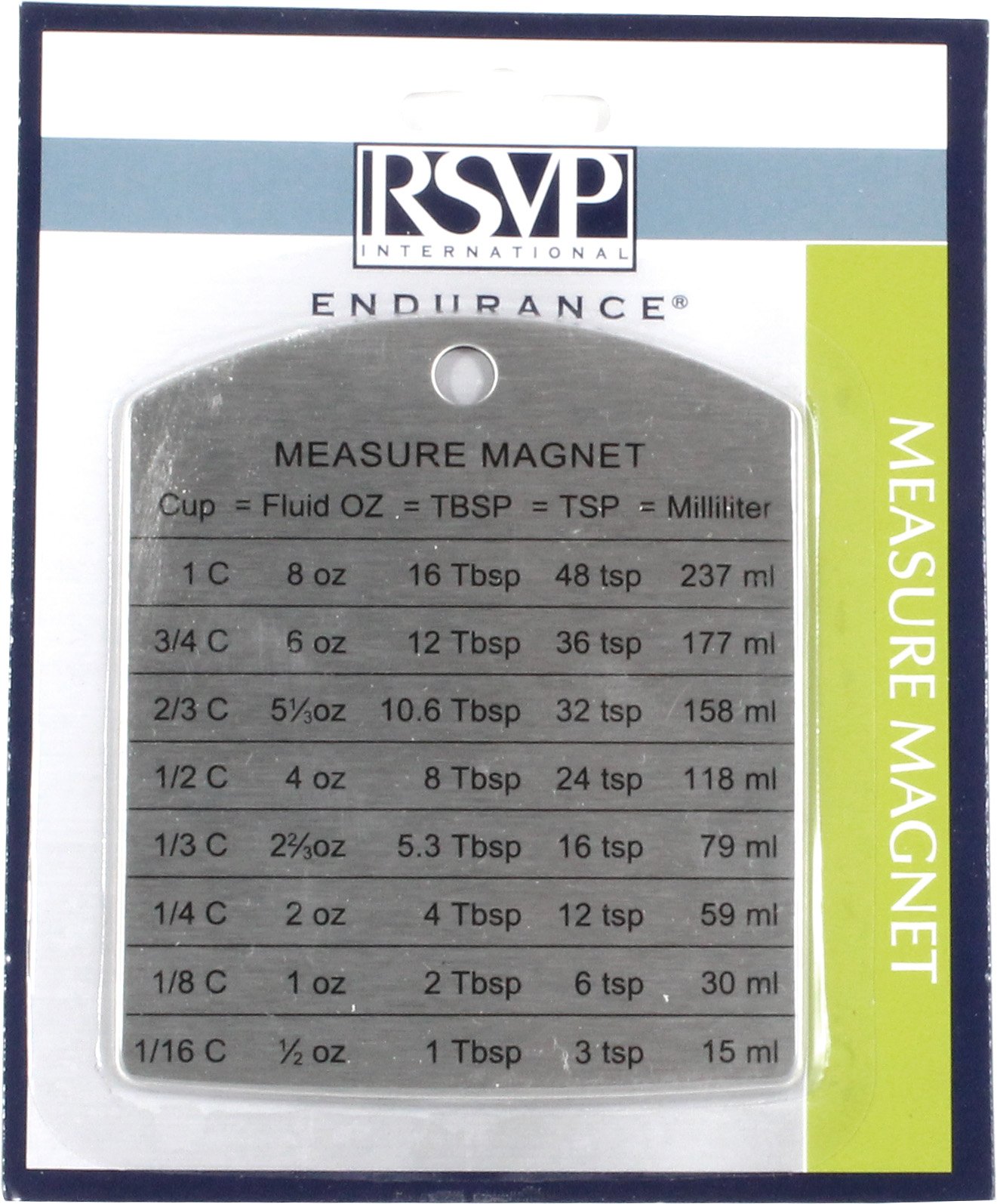 RSVP International Stainless Steel Measuring Conversion Magnet, Ea ...