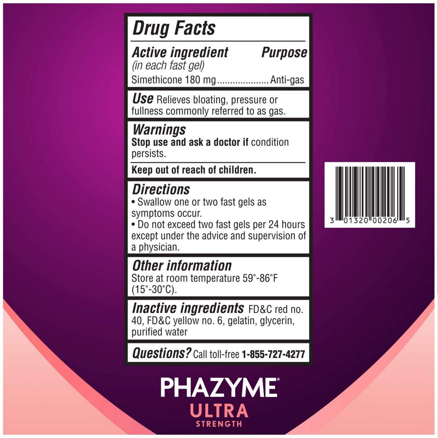 Phazyme Ultra Strength Gas & Bloating Relief; image 5 of 5