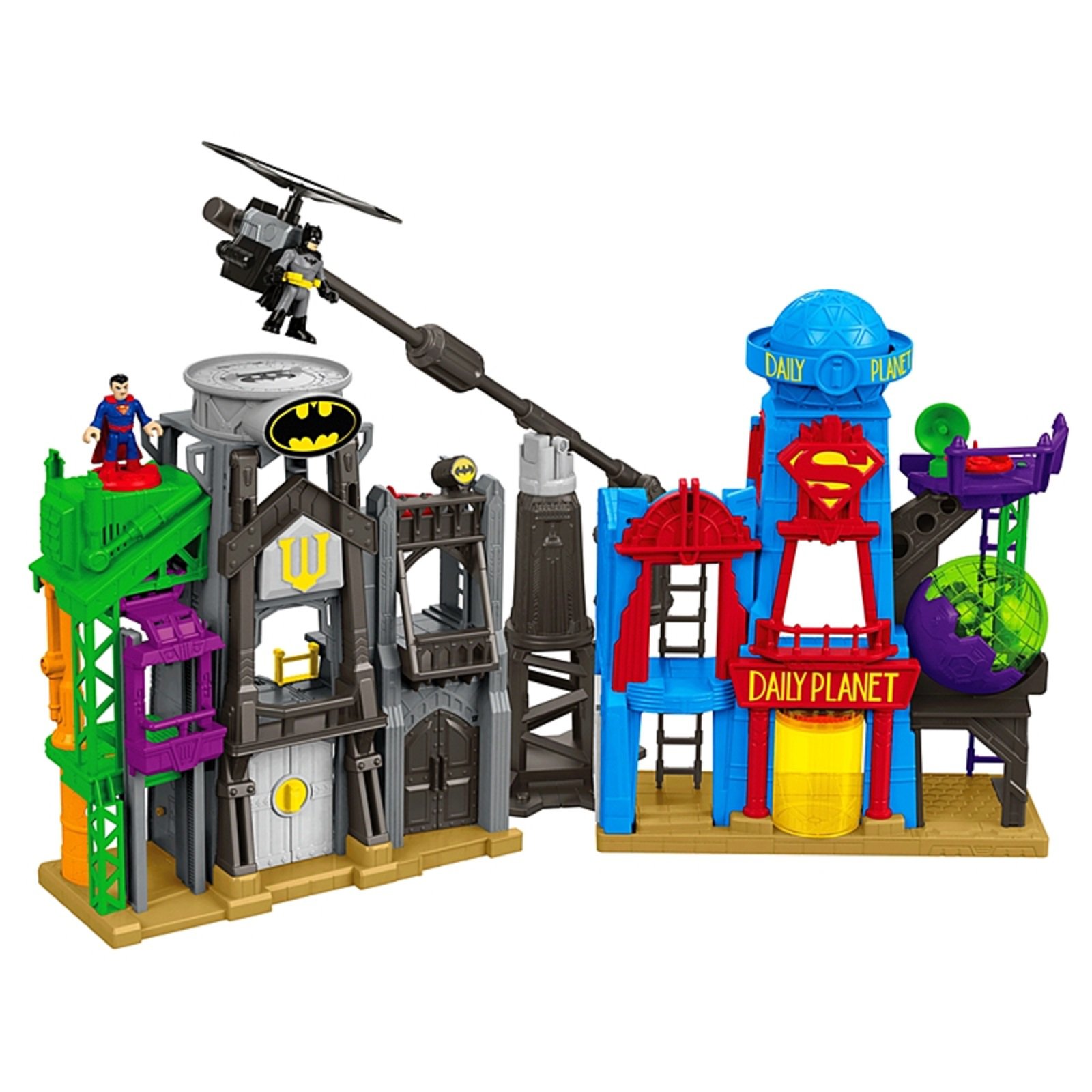 imaginext super hero flight city