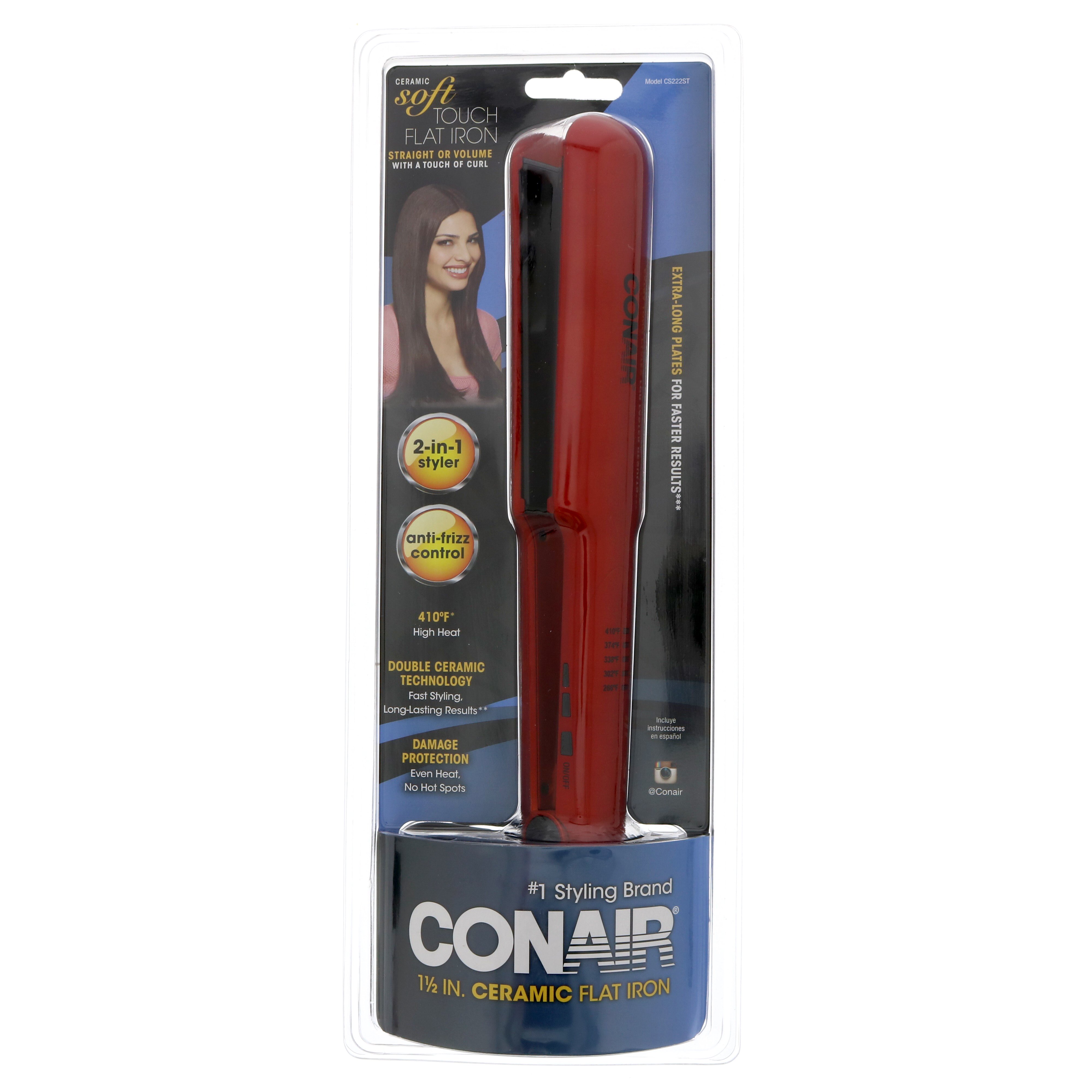 Conair double ceramic flat iron 1 inch best sale