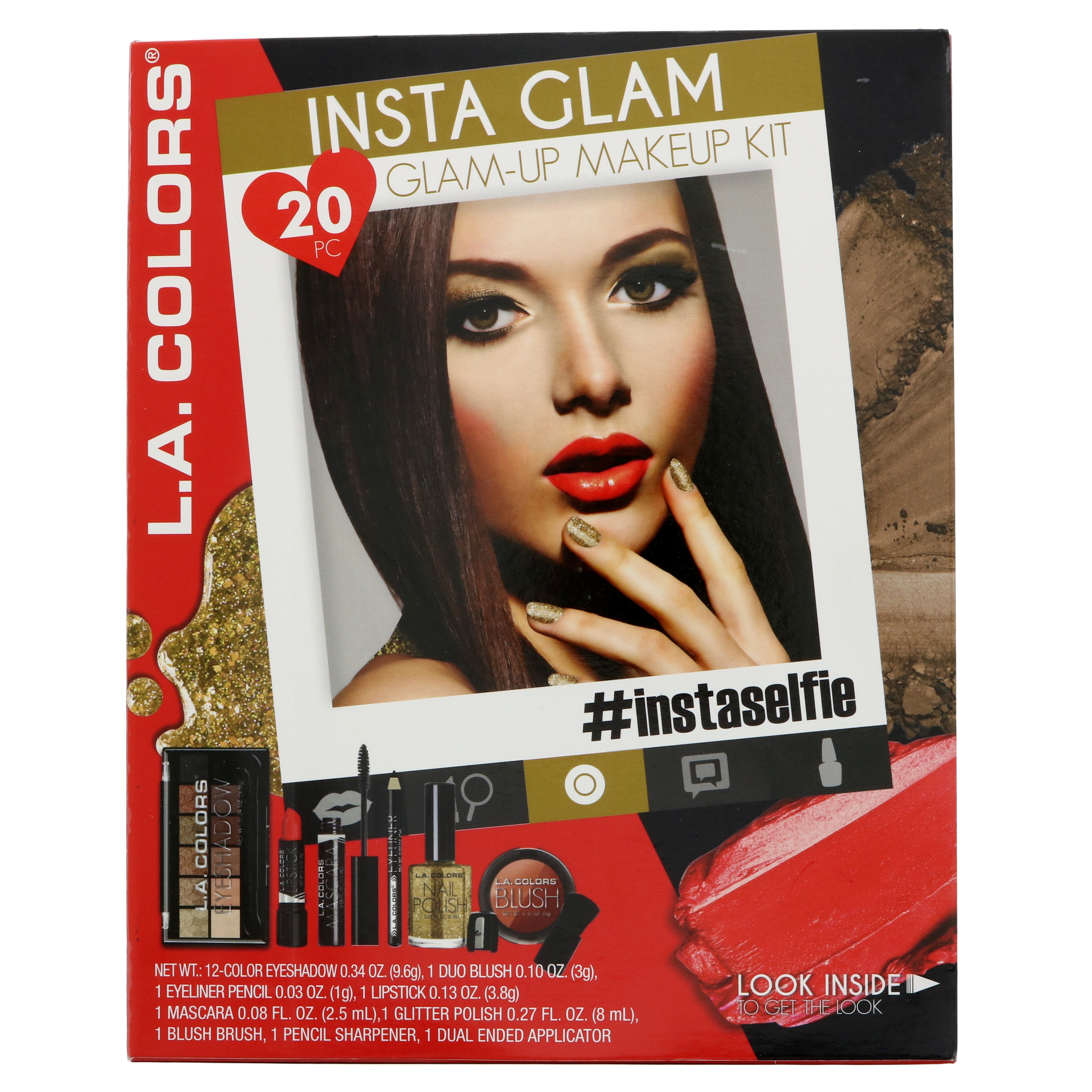 L.A. Colors Insta Glam 20 Piece Make Up Kit Shop Eyeshadow at HEB