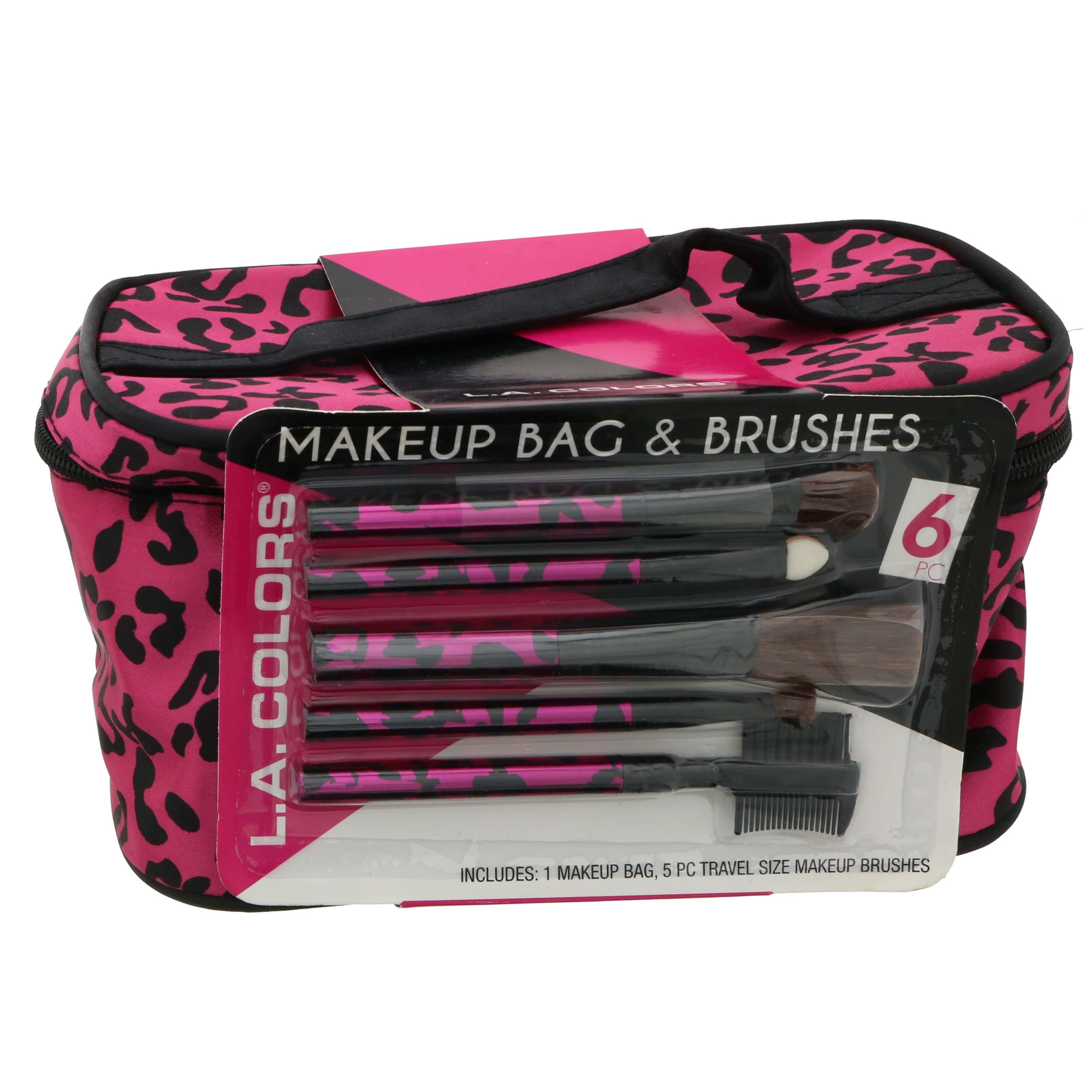 L.A. Colors Makeup Bag & Brushes Pink - Shop Makeup Bags At H-E-B