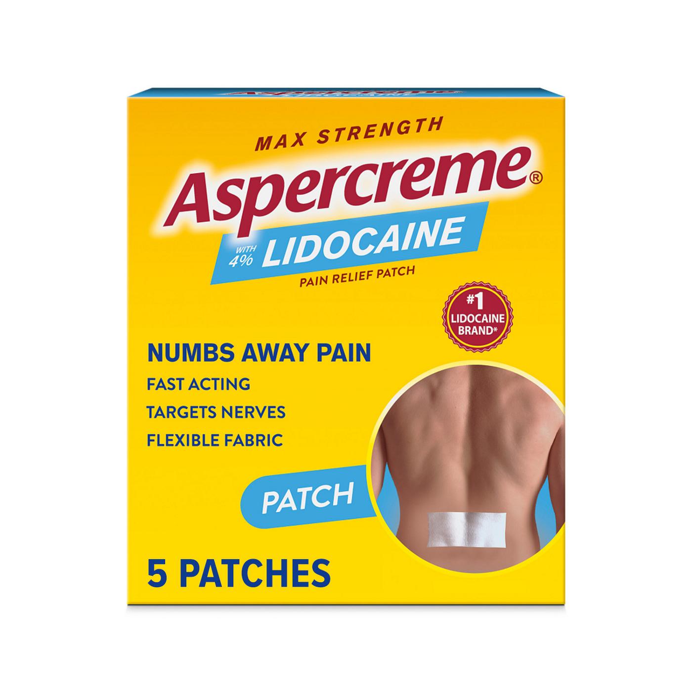 Aspercreme Lidocaine Pain Relief Patch; image 1 of 7