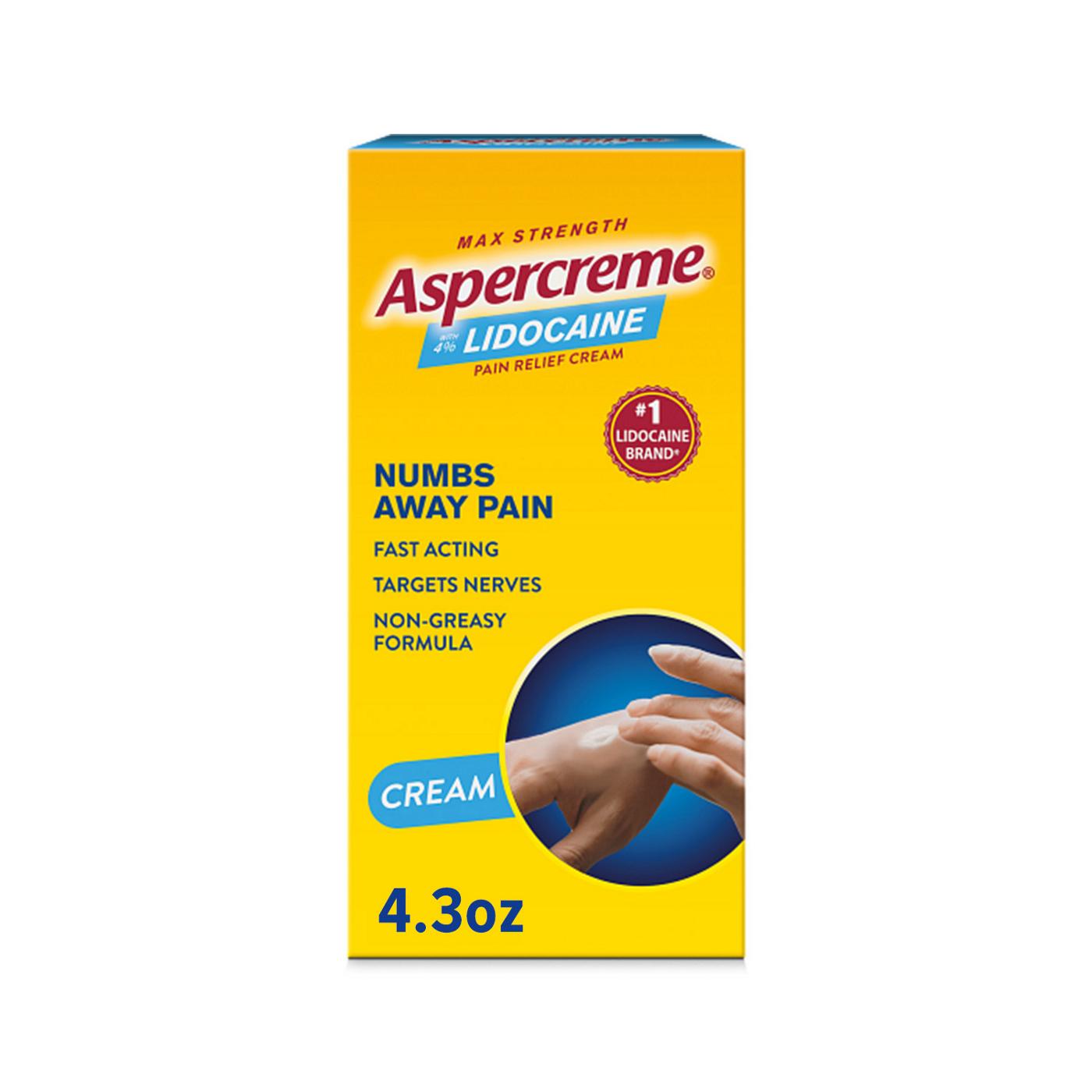 Aspercreme Lidocaine Pain Relief Cream; image 1 of 6