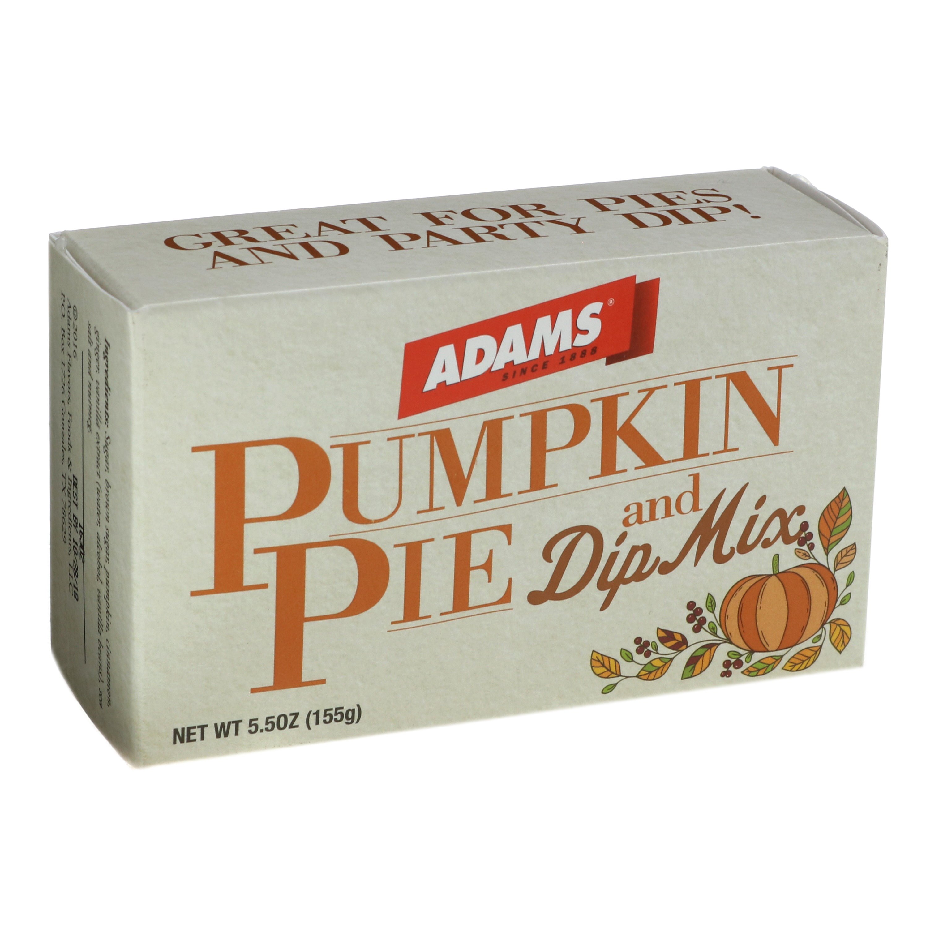 Adams Pumpkin Pie Dip Mix Shop Spice mixes at HEB