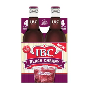 IBC Black Cherry Soda 12 oz Bottles