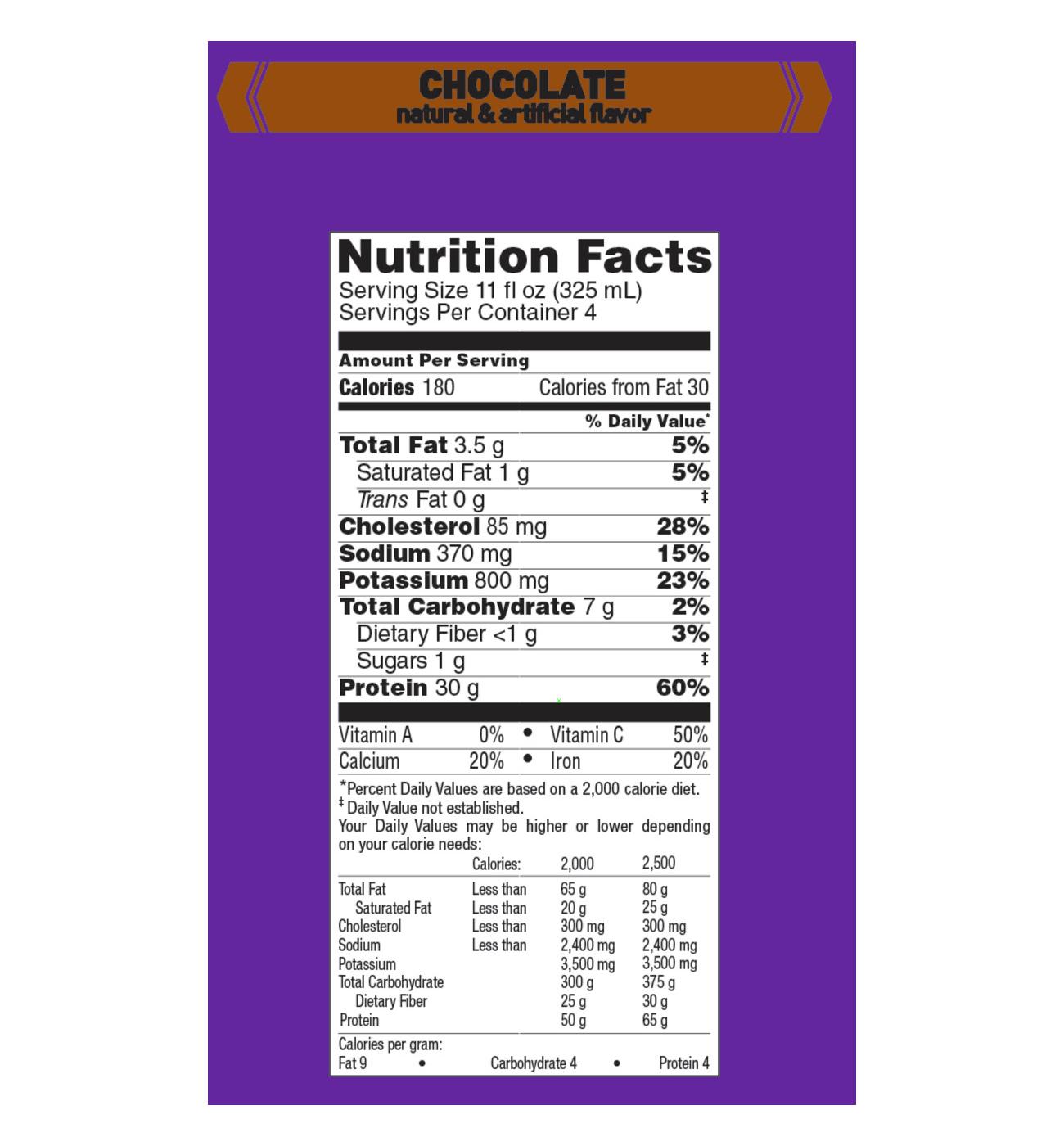 EAS 100% Whey Protein Ready-to-Drink Chocolate Shake 4 pk; image 2 of 2