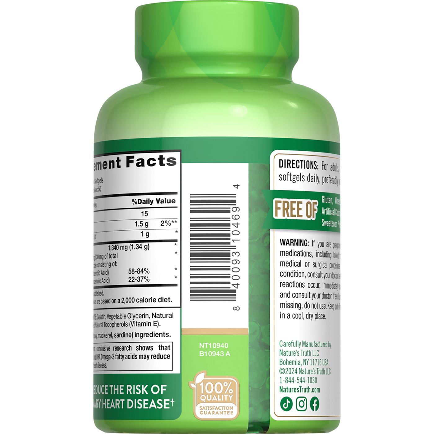 Nature's Truth Mini Fish Oil 1300 mg Lemon; image 3 of 4