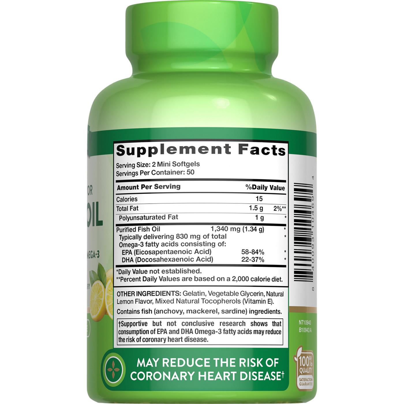 Nature's Truth Mini Fish Oil 1300 mg Lemon; image 4 of 4