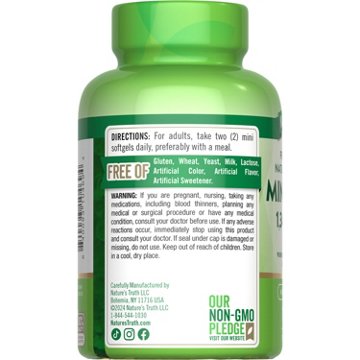 Nature's Truth Premium Strength Fish Oil 1340mg Mini Softgels - Lemon